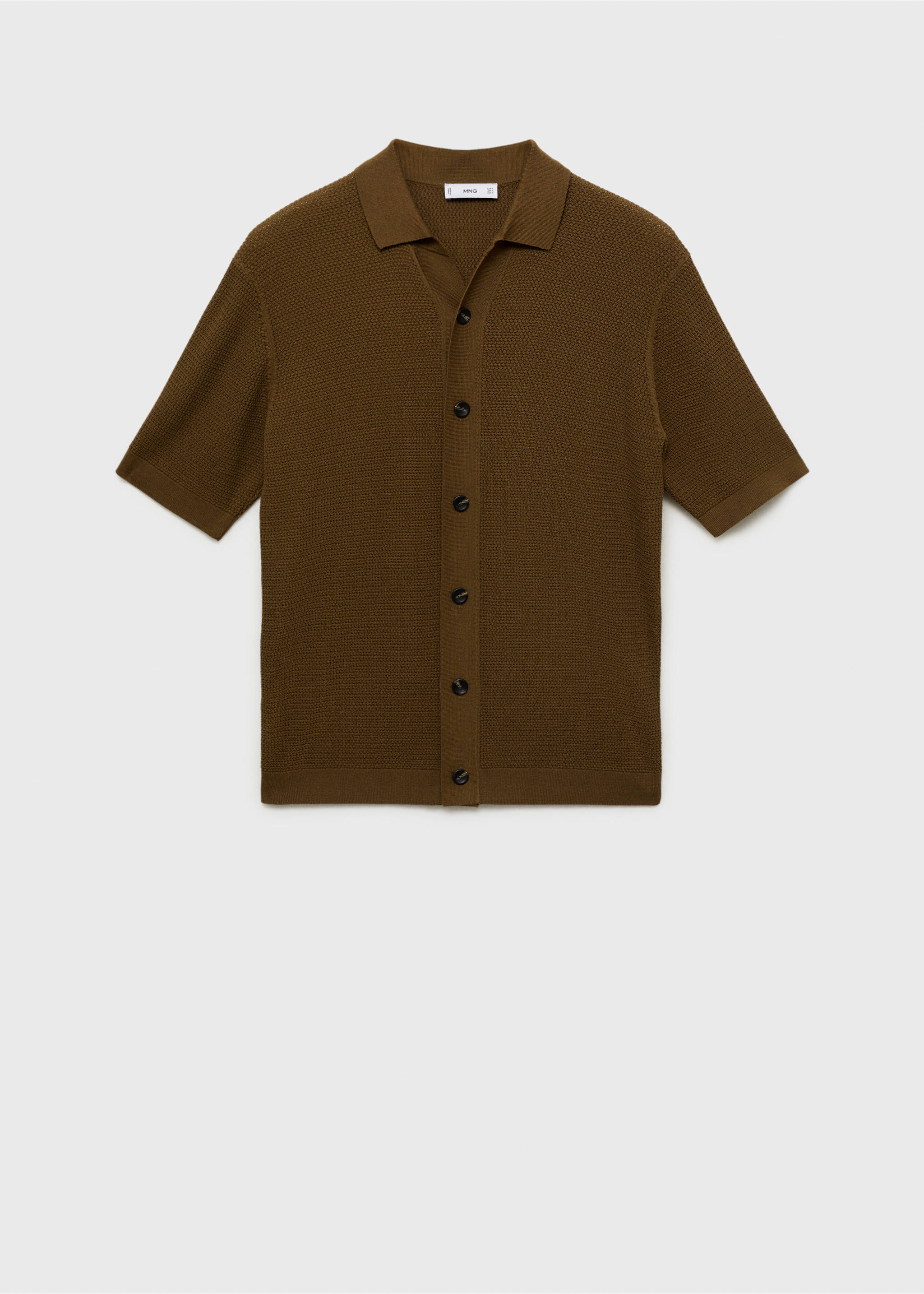 Camisa punto estructura - Artículo sin modelo, Marrón. Ref: 87095932-00.
