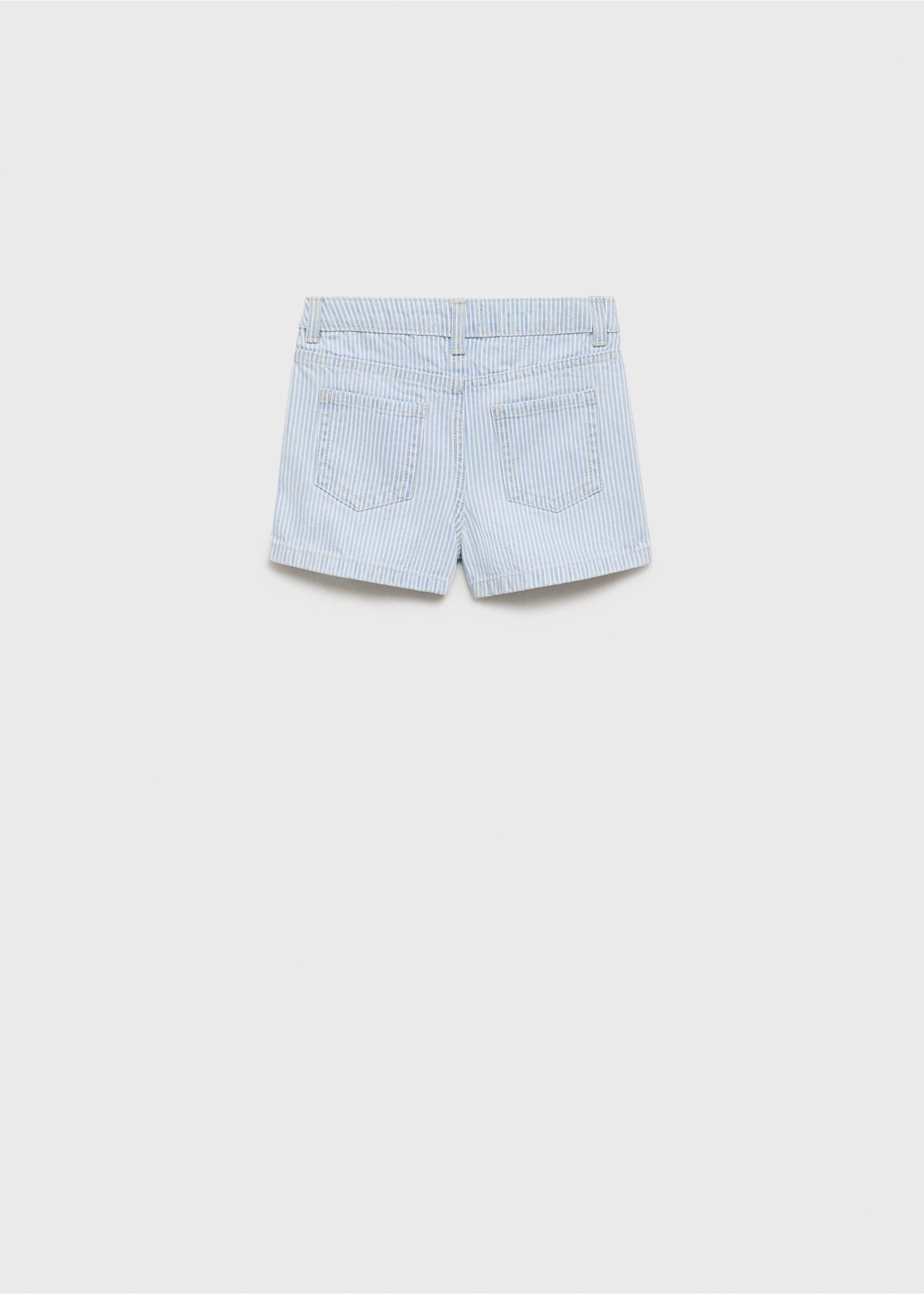 Striped denim shorts - Reverse of the article, Light Blue. Ref: 87095935-00.