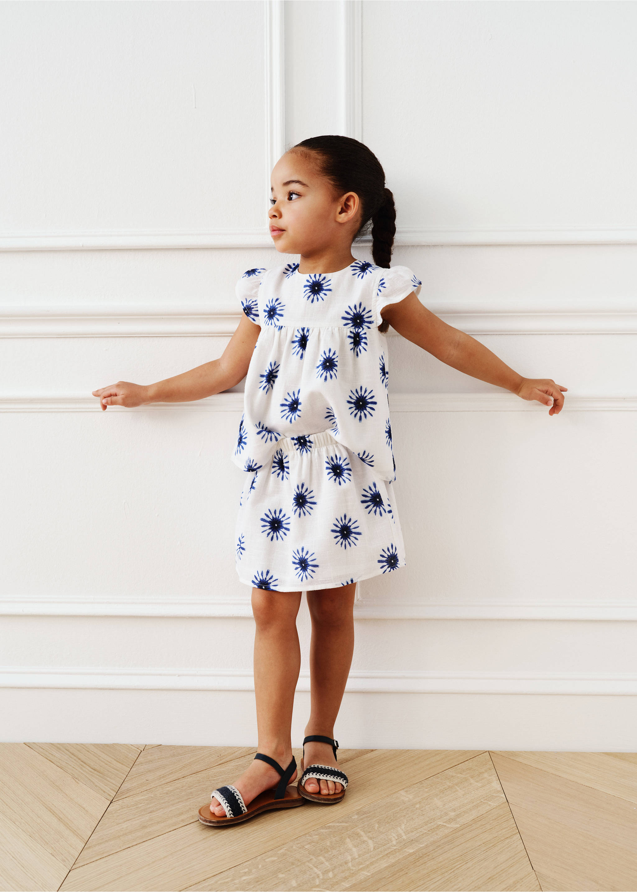 Rok met print - Detail van het artikel 5, Wit. Ref: 87095936-00.