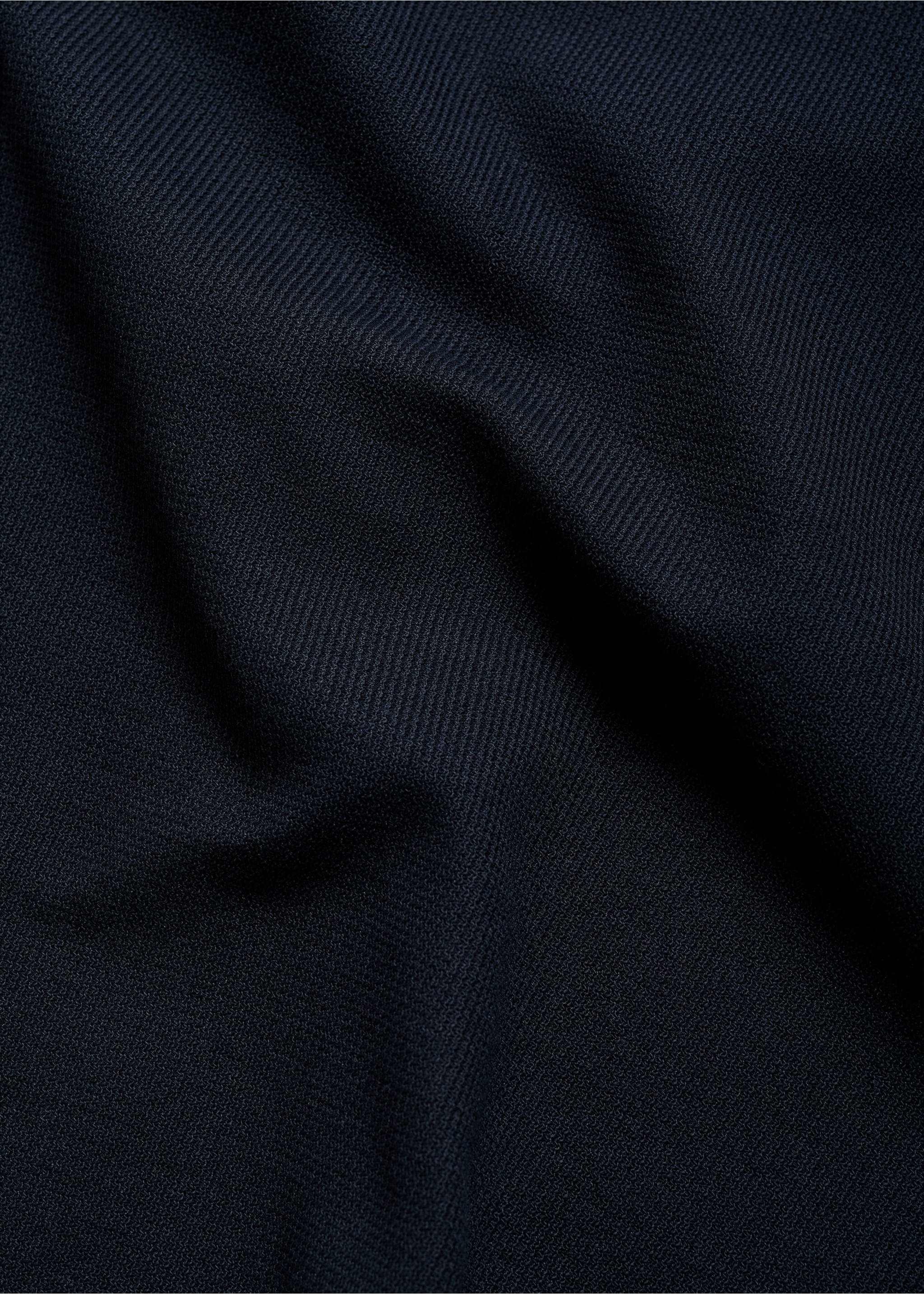 Structured polo shirt with zip collar - Details of the article 0, Dark Navy. Ref: 87095939-00.