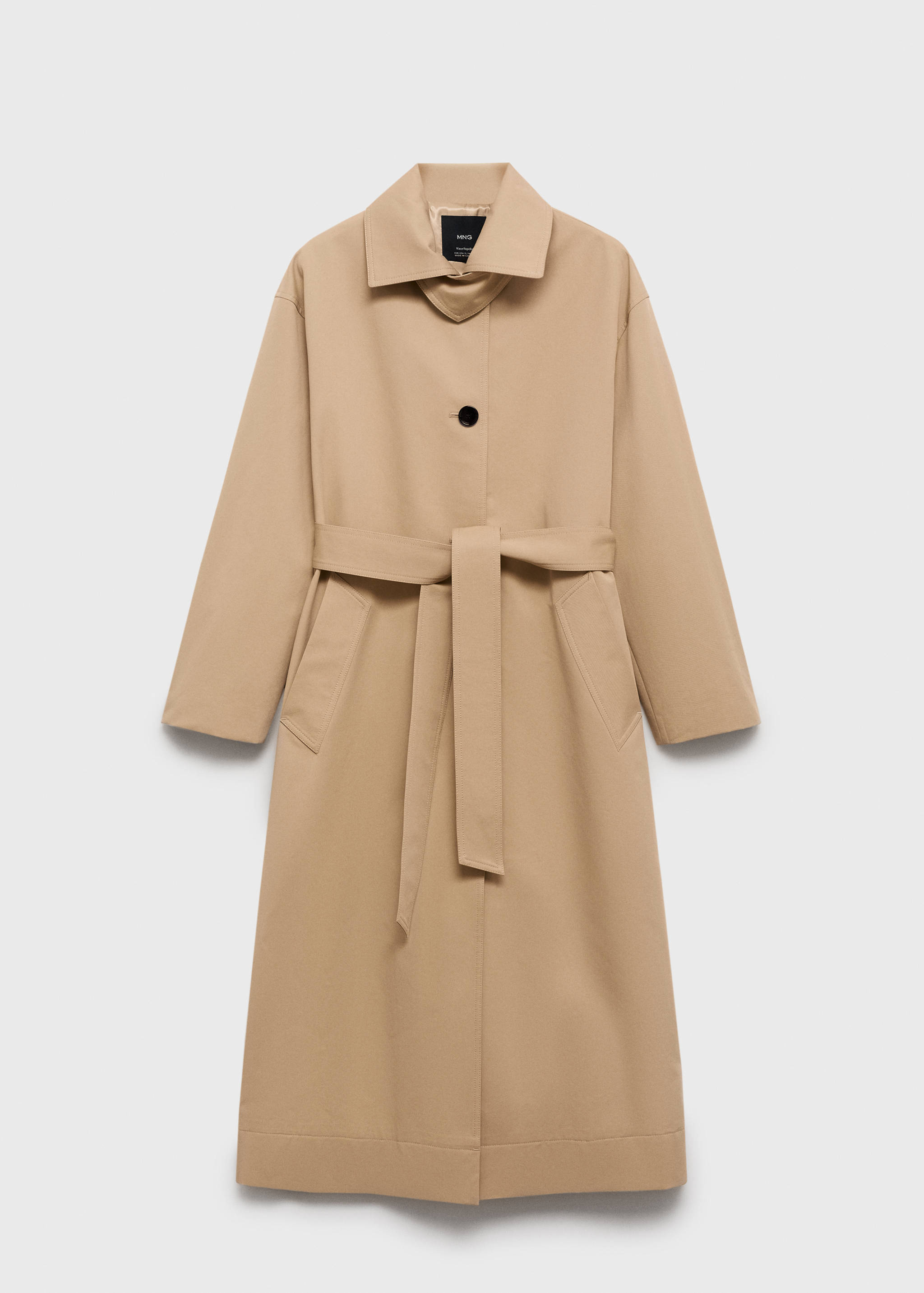 Long trench coat with belt - Article without model