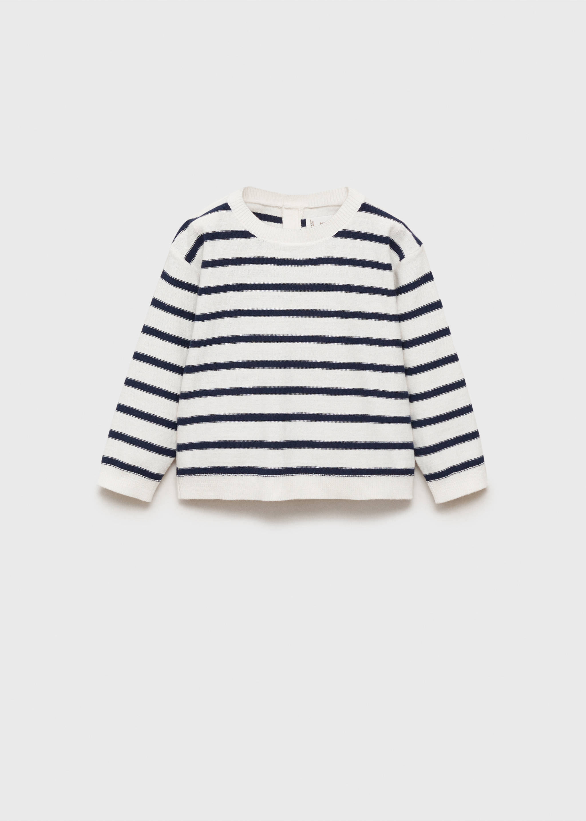 Gestreifter Baumwollpullover - Artikel ohne Model, Cremeweiß. Ref: 87095949-00.