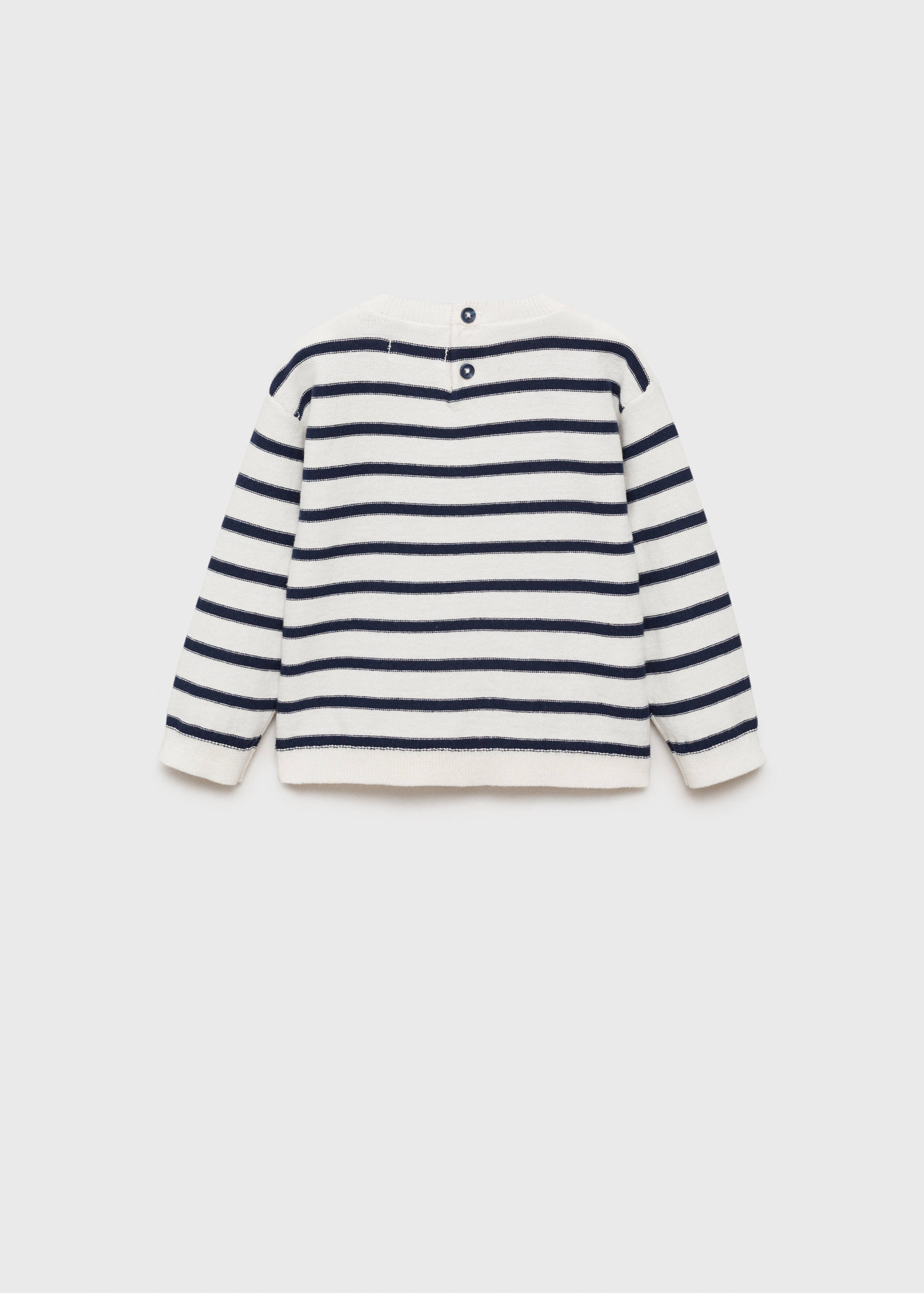 Gestreifter Baumwollpullover - Rückseite des Artikels