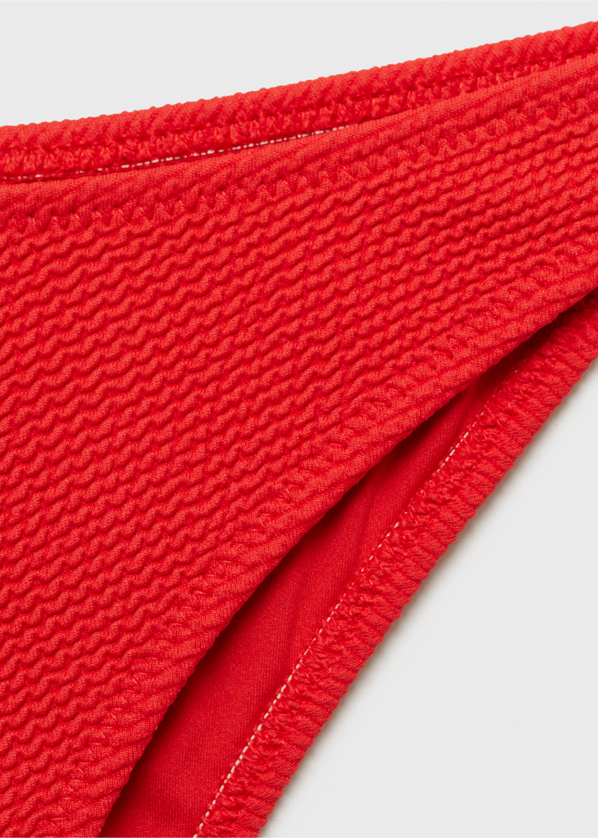 Culotte bikini côtelée - Détail de l'article 8, Rouge. Ref: 87095955-00.