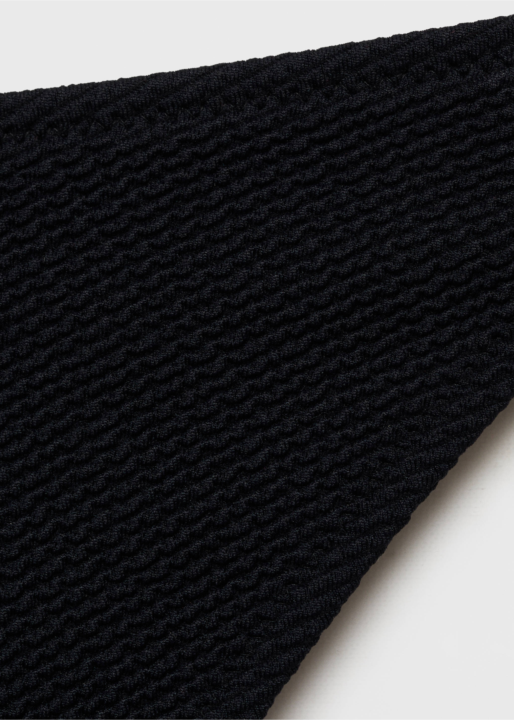 Geribd bikinibroekje - Detail van het artikel 8, Zwart. Ref: 87095955-00.