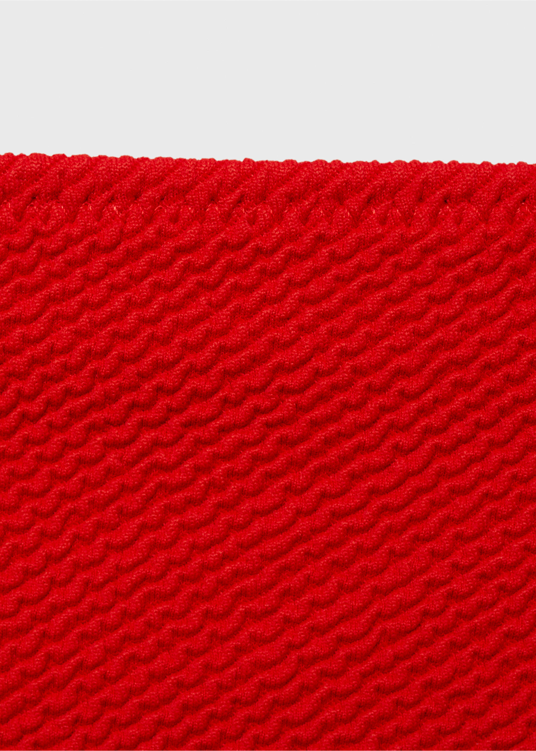 Culotte bikini taille haute côtelée - Détail de l'article 8, Rouge. Ref: 87095959-00.