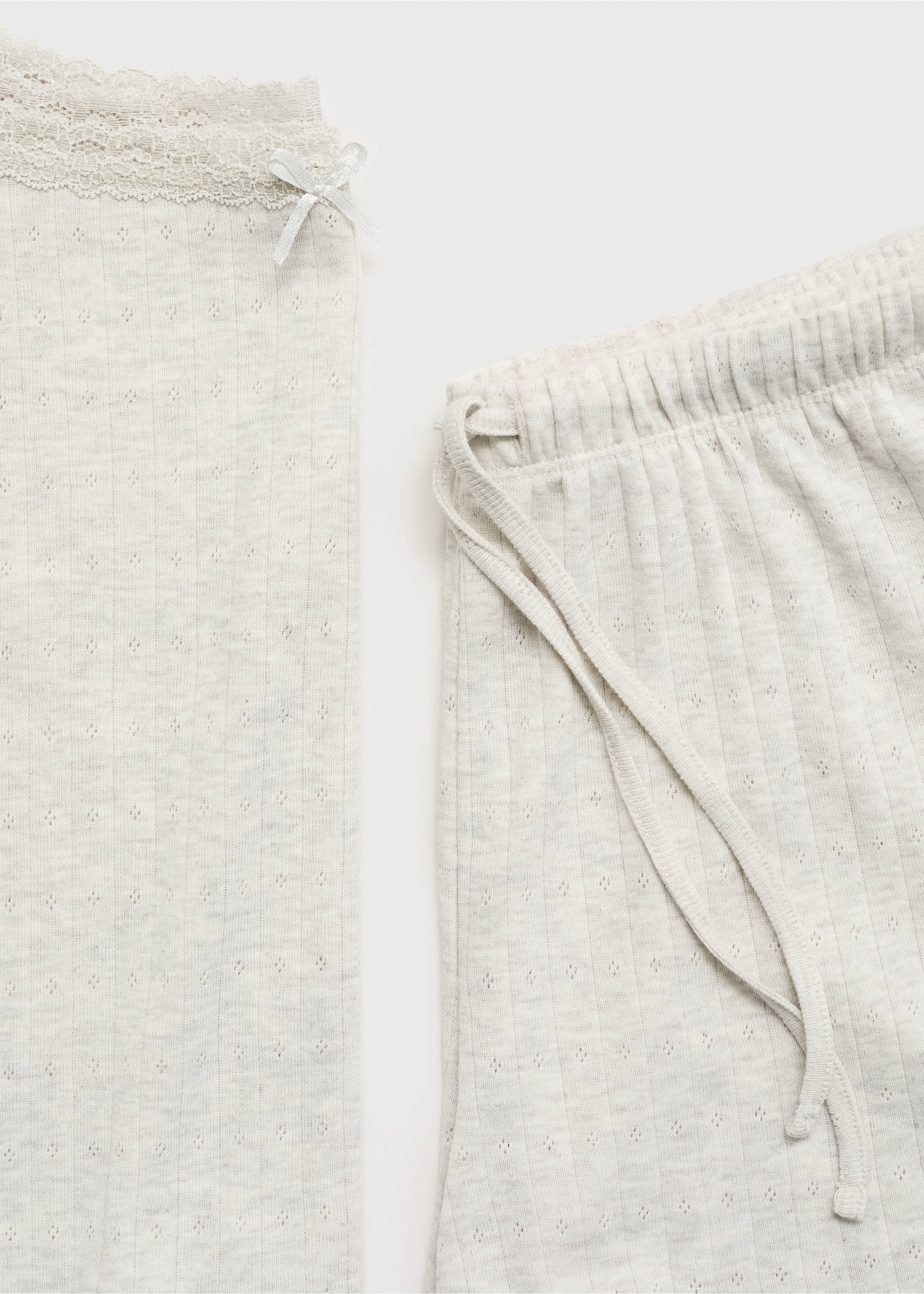 Schweizer Stickerei-Pyjama - Detail des Artikels 0, Grau. Ref: 87095960-00.