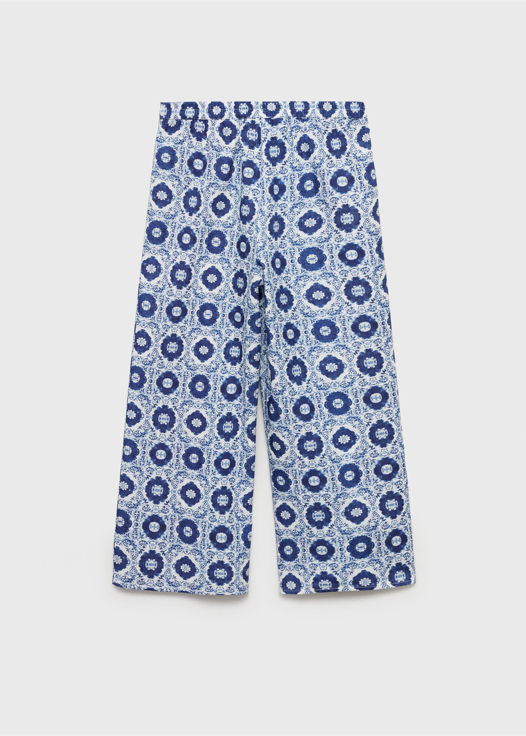 Printed straight pants - Reverse of the article, Blue. Ref: 87095961-00.