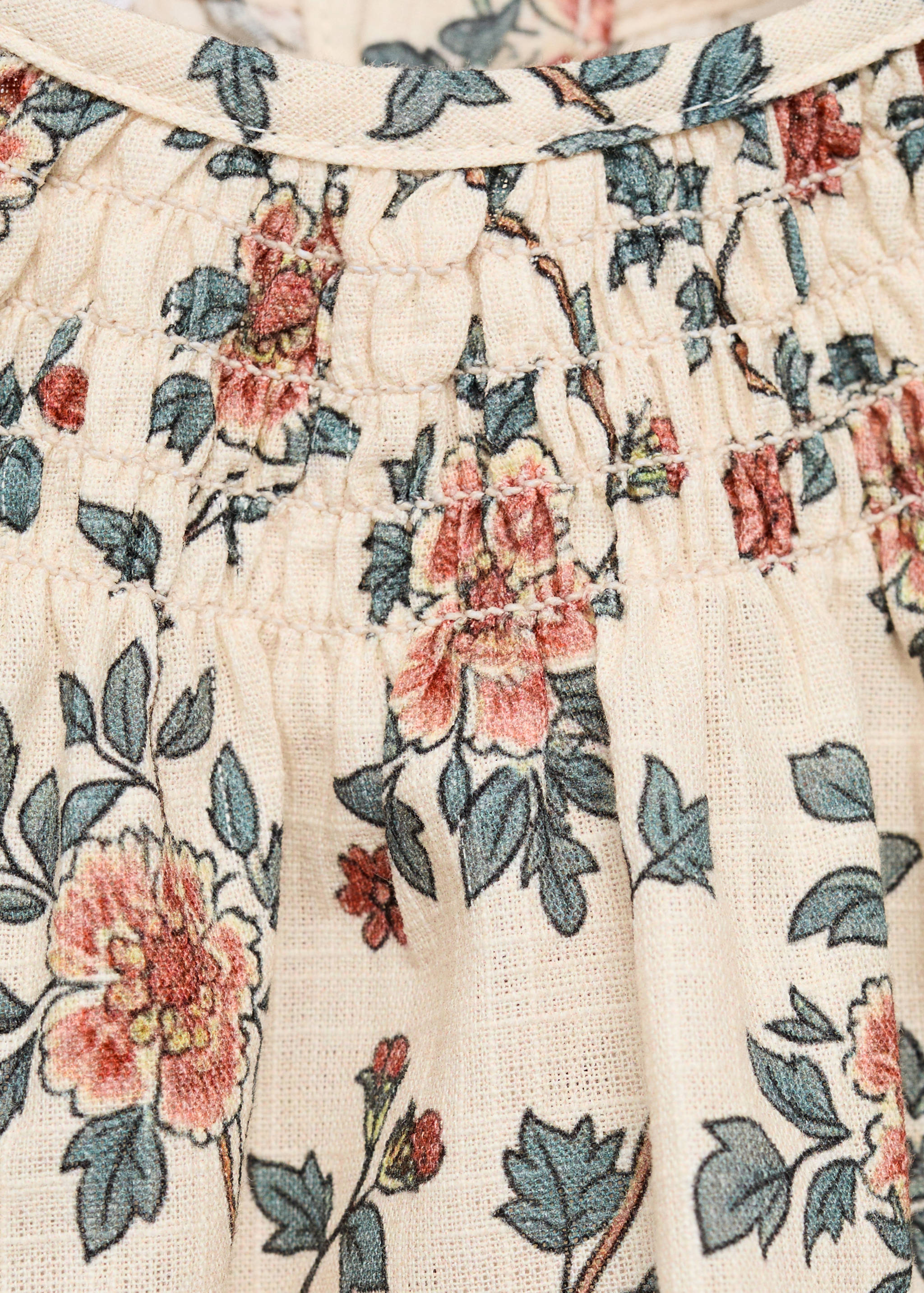 Cotton floral romper - Details of the article 8