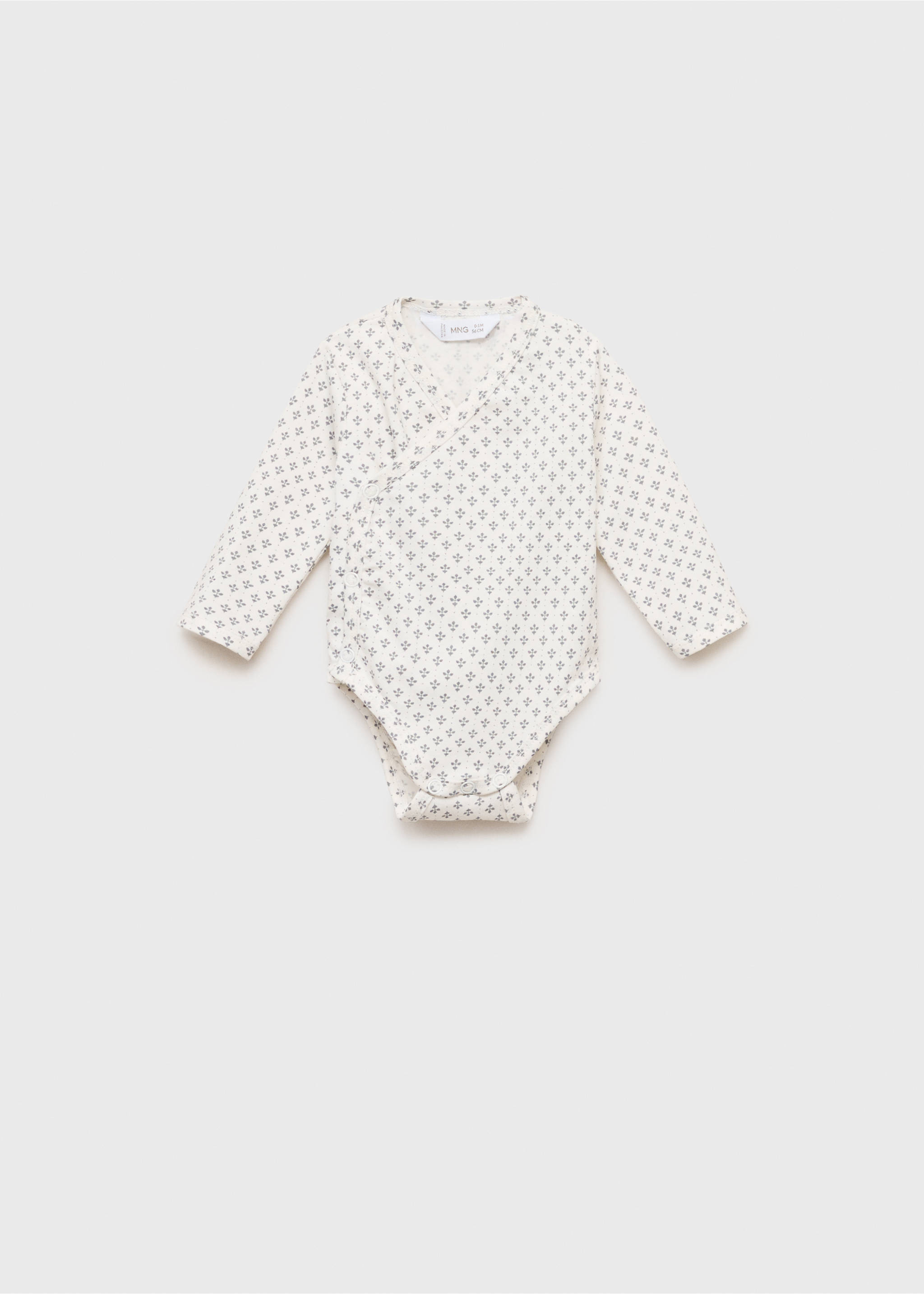 Gemusterter Baumwoll-Body - Artikel ohne Model, Grau. Ref: 87095966-00.