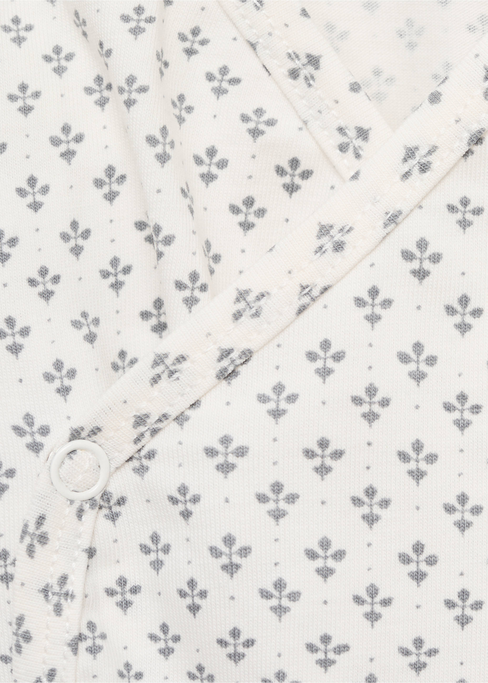 Gemusterter Baumwoll-Body - Detail des Artikels 8, Grau. Ref: 87095966-00.