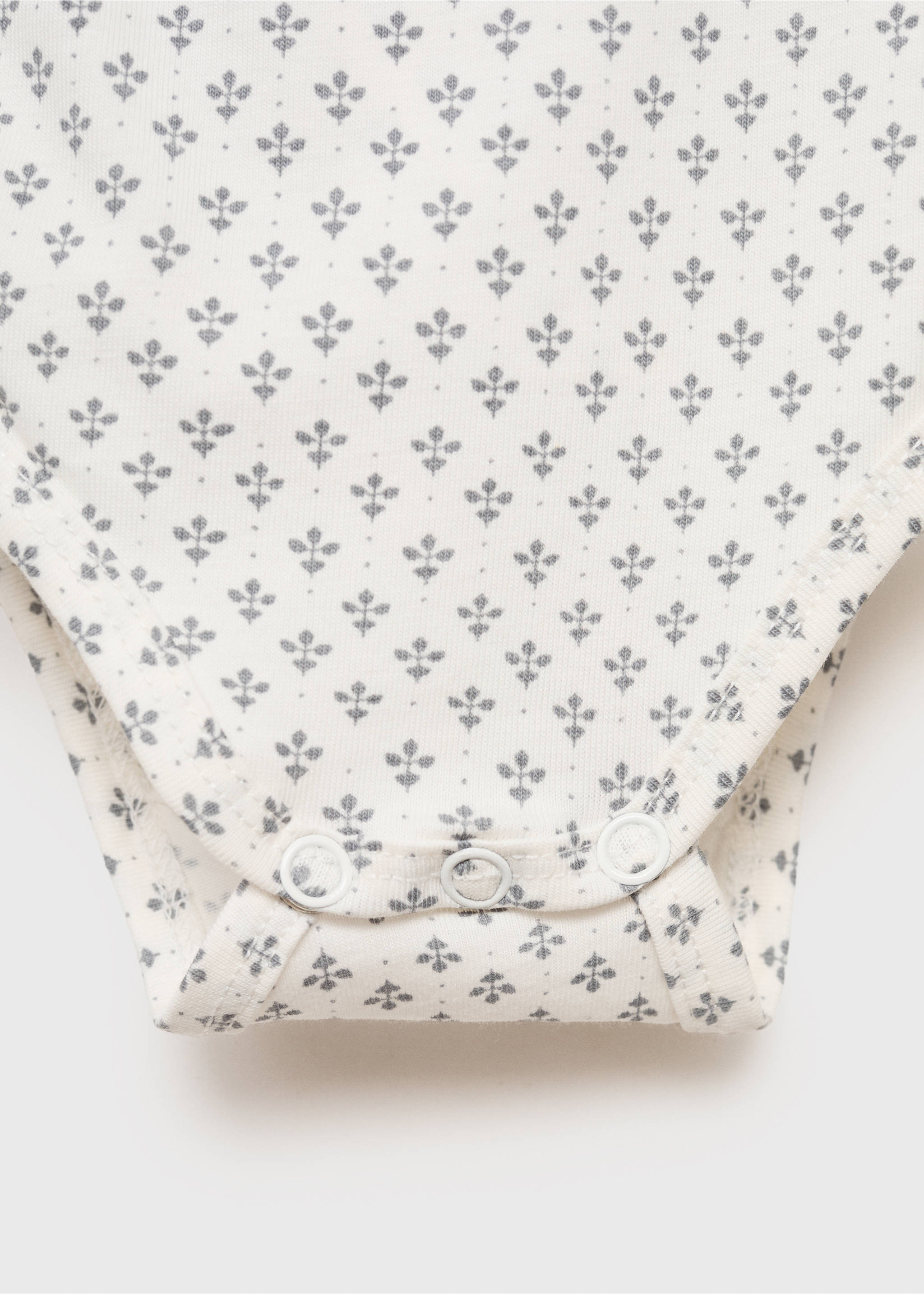 Gemusterter Baumwoll-Body - Detail des Artikels 0, Grau. Ref: 87095966-00.