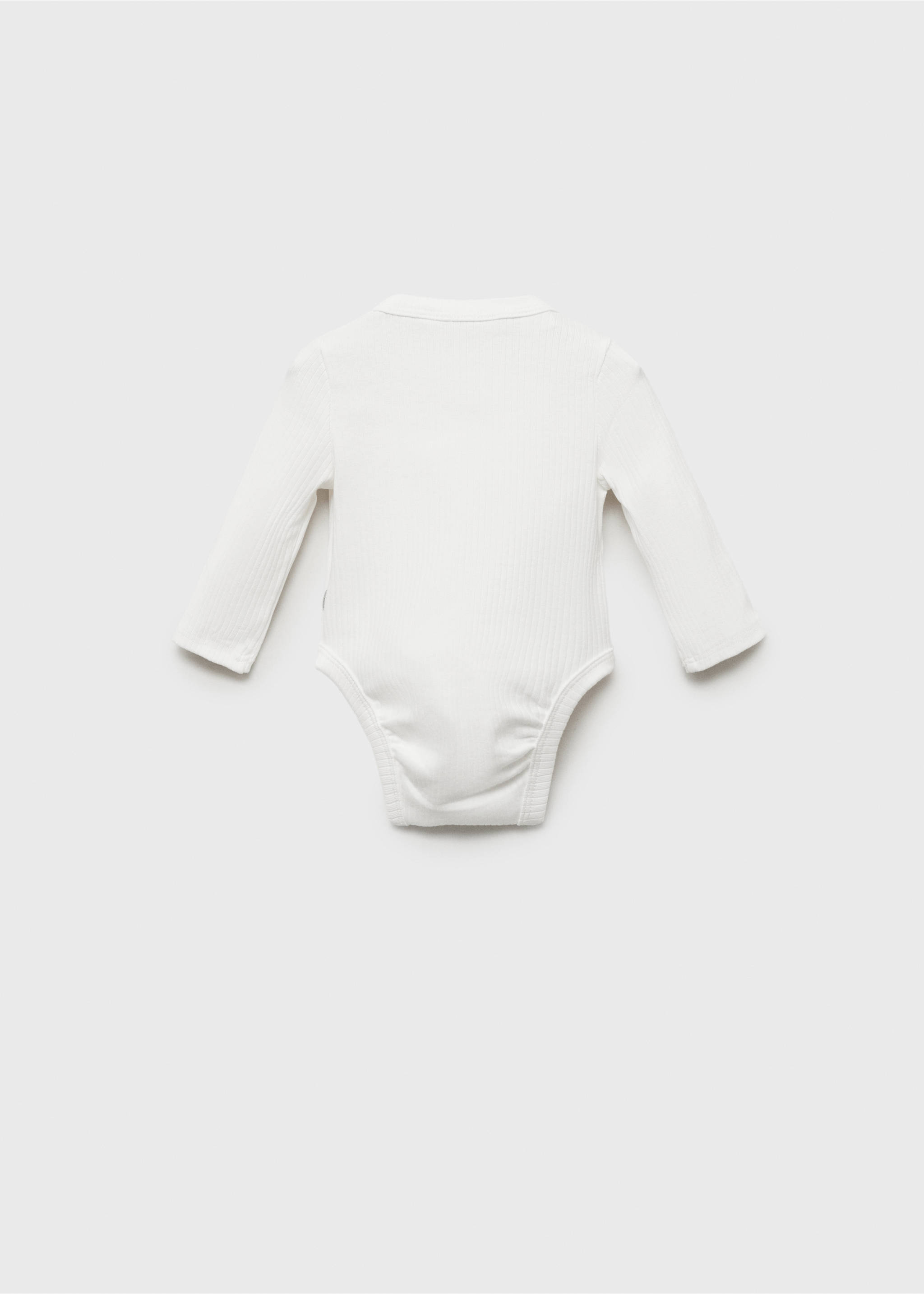 V-neck bodysuit with buttons - Reverse of the article, Off White. Ref: 87095968-00.