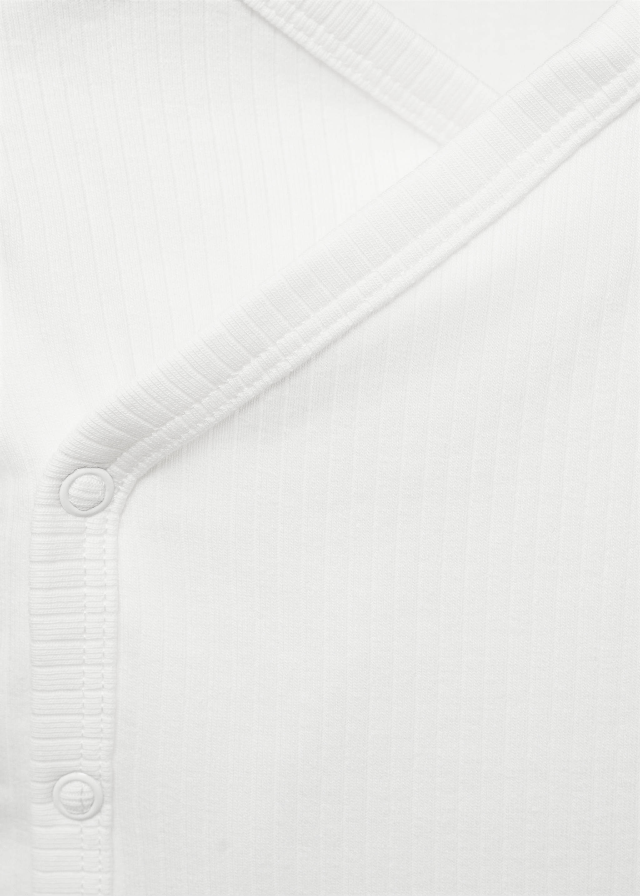 V-neck bodysuit with buttons - Details of the article 8, Off White. Ref: 87095968-00.