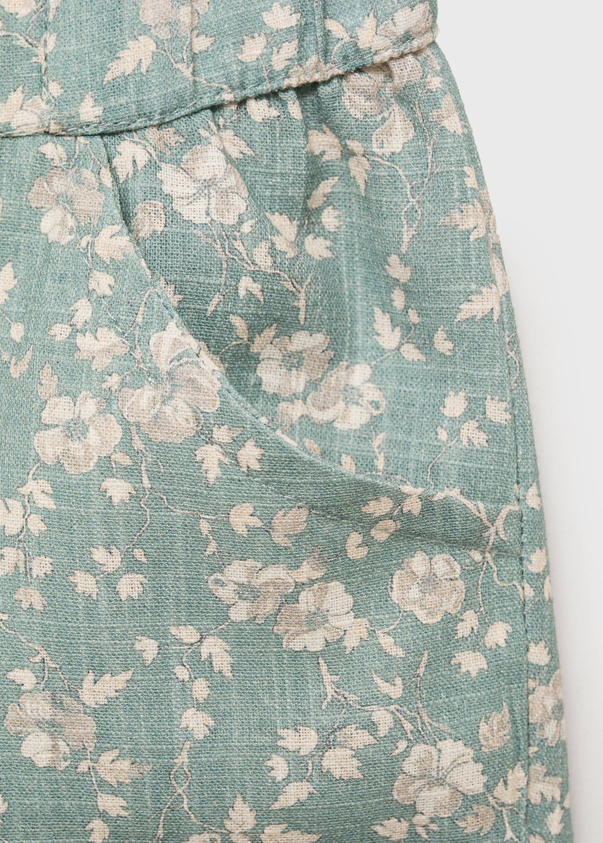 Floral cotton shorts - Details of the article 0