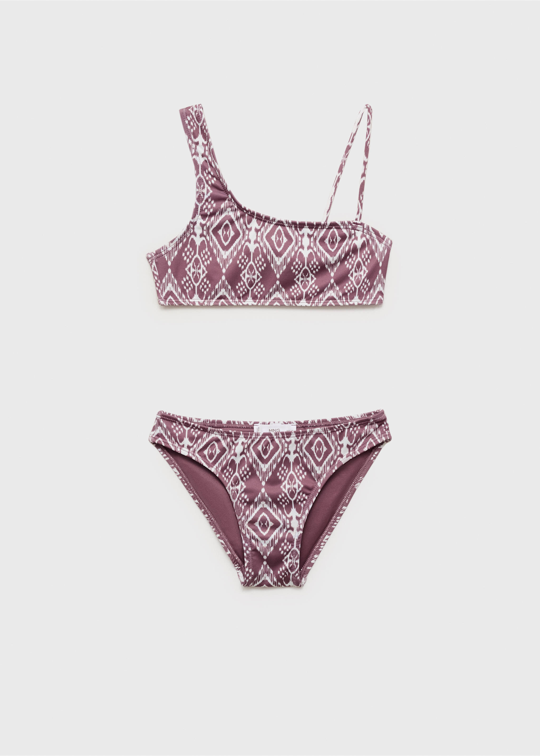 Bikini with ethnic print - Article without model, Wine. Ref: 87095973-00.