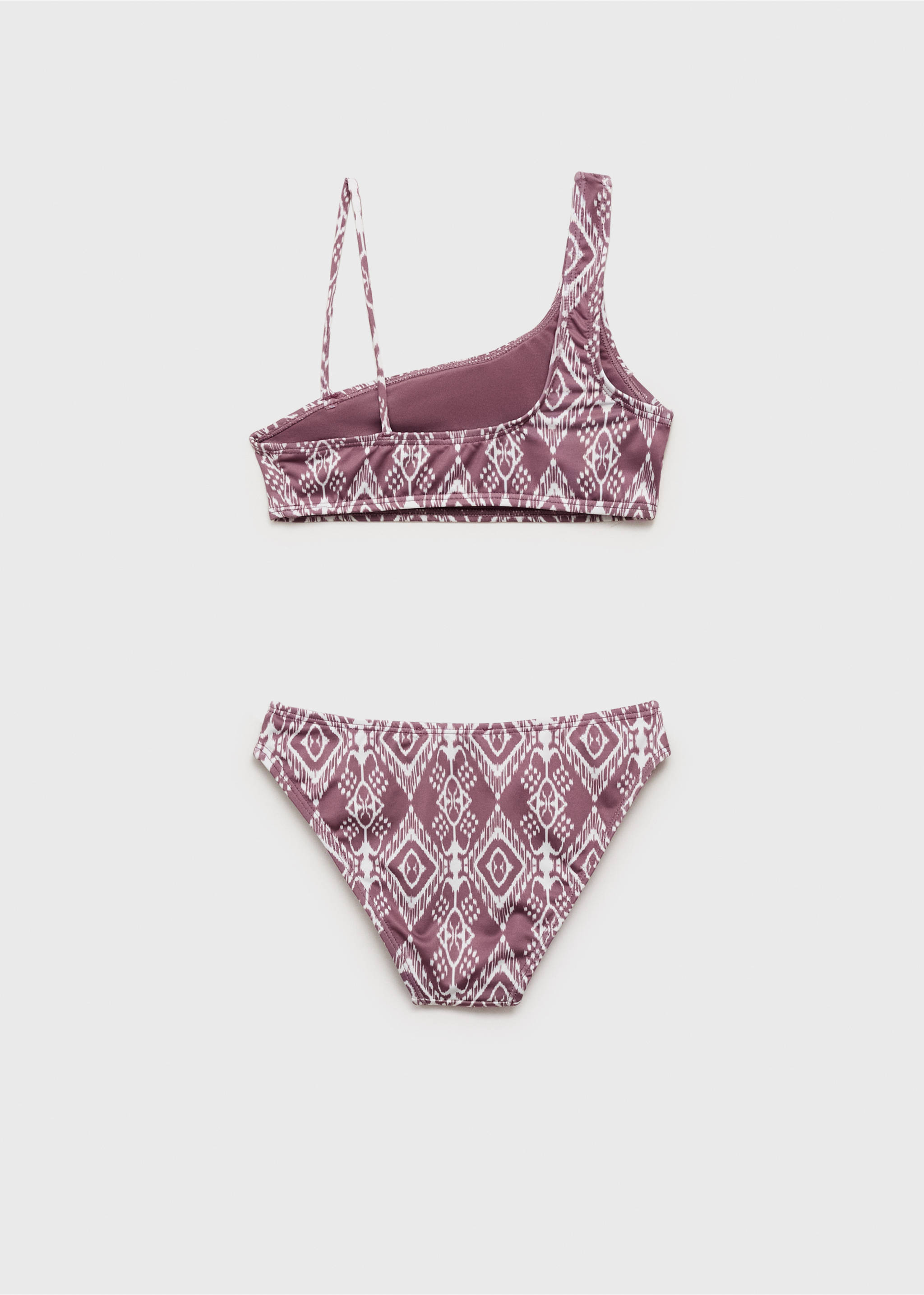 Bikini with ethnic print - Reverse of the article, Wine. Ref: 87095973-00.