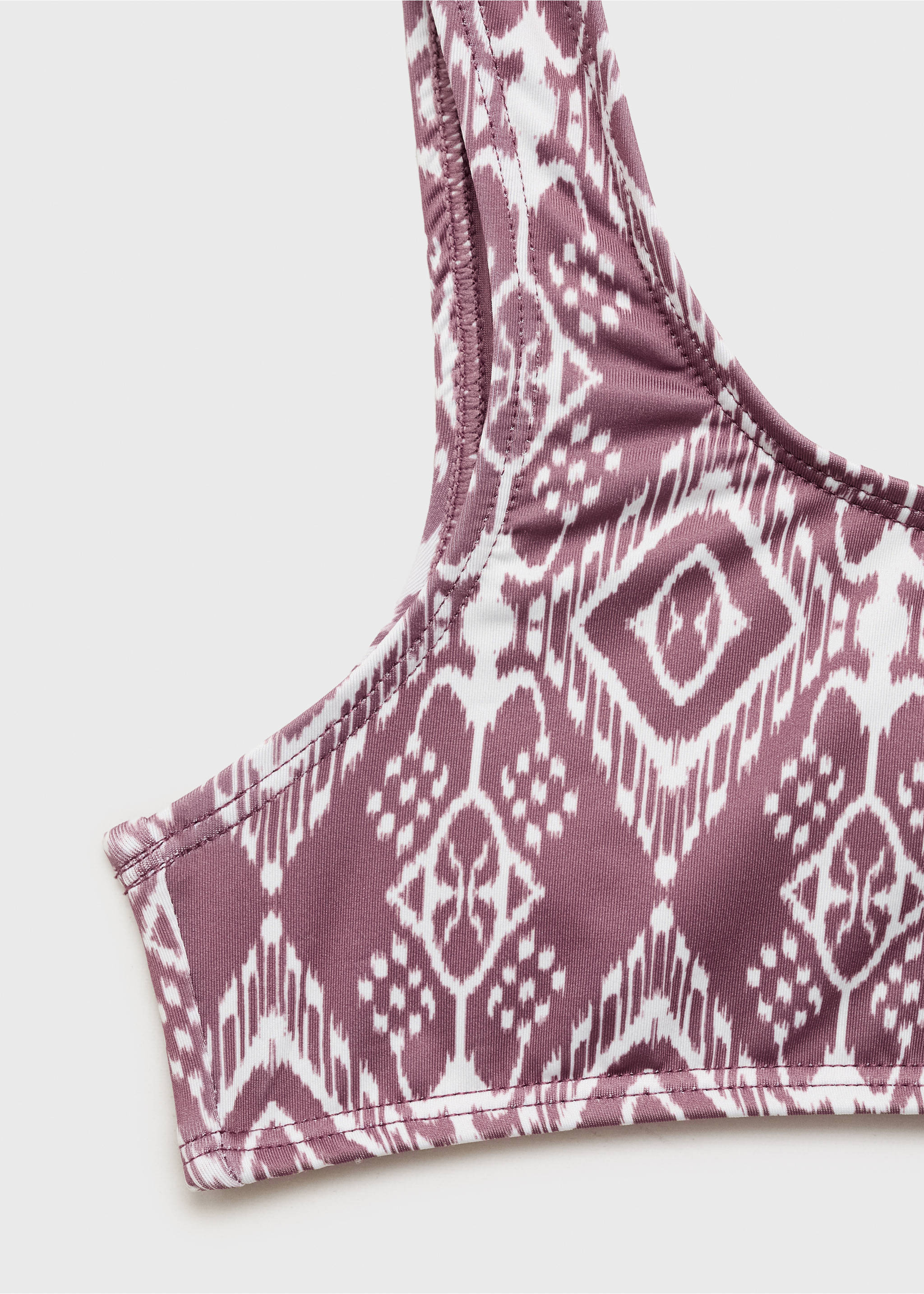 Bikini with ethnic print - Details of the article 8, Wine. Ref: 87095973-00.