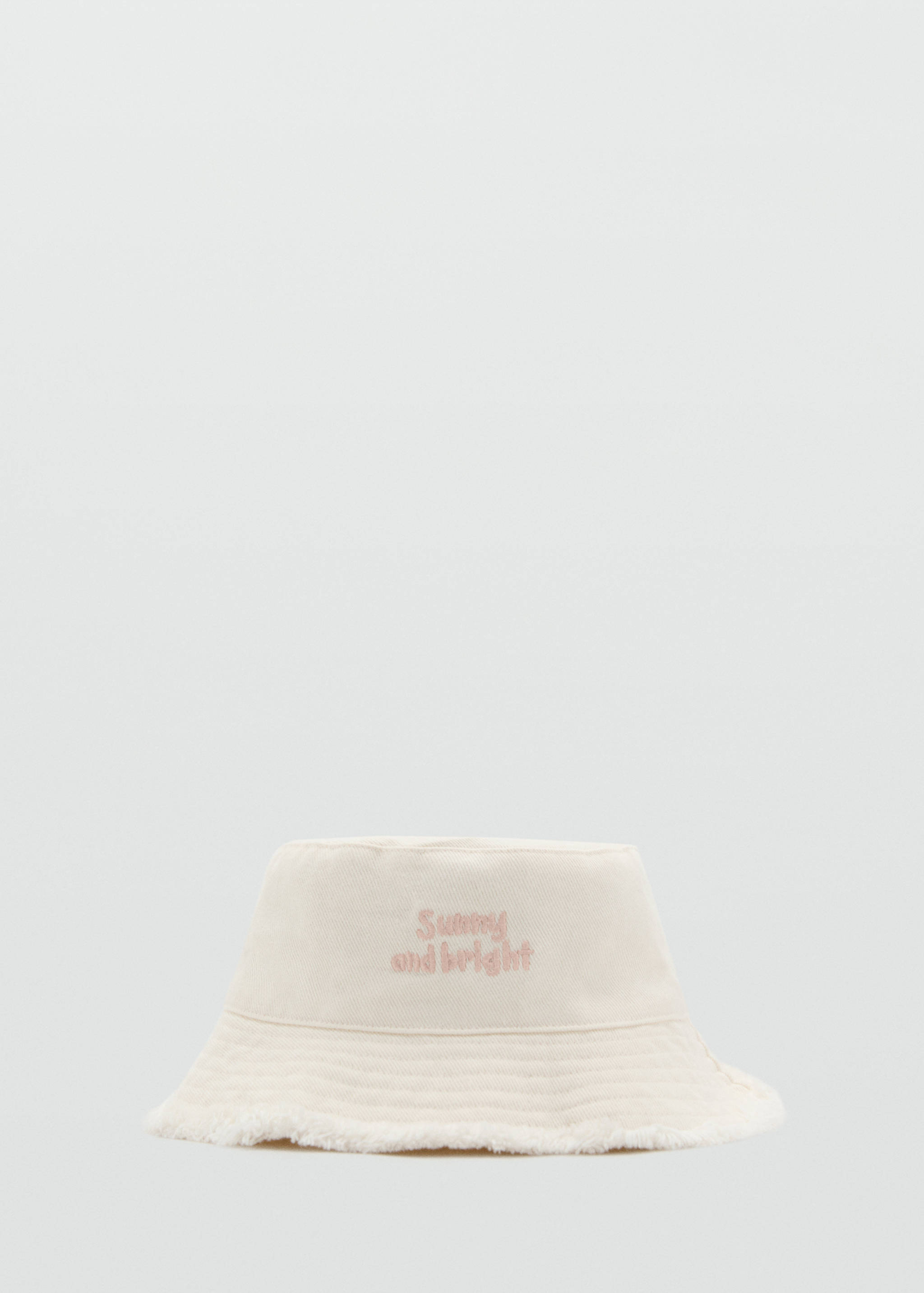 Bucket hat with embroidered message - Article without model