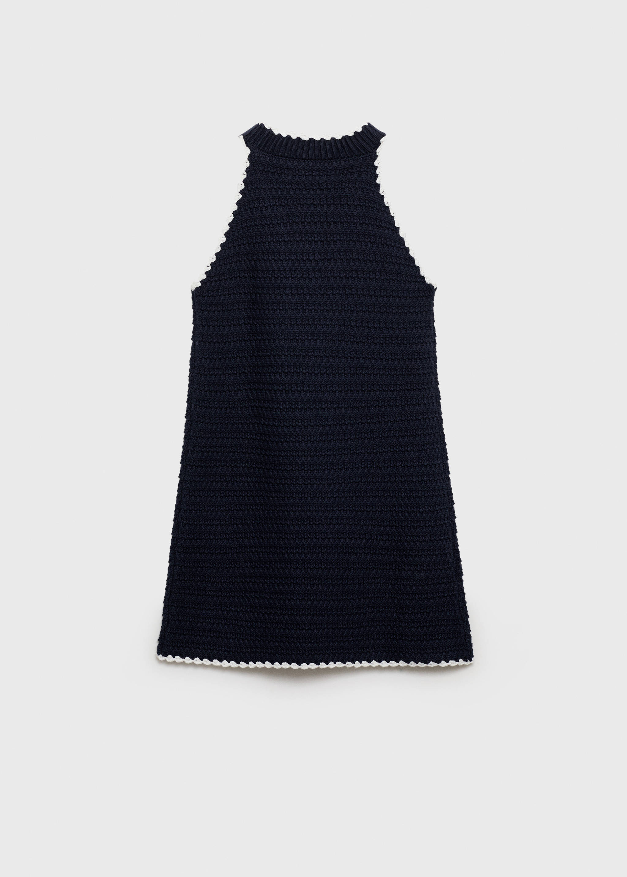 Strickkleid mit Kontrastborten - Rückseite des Artikels