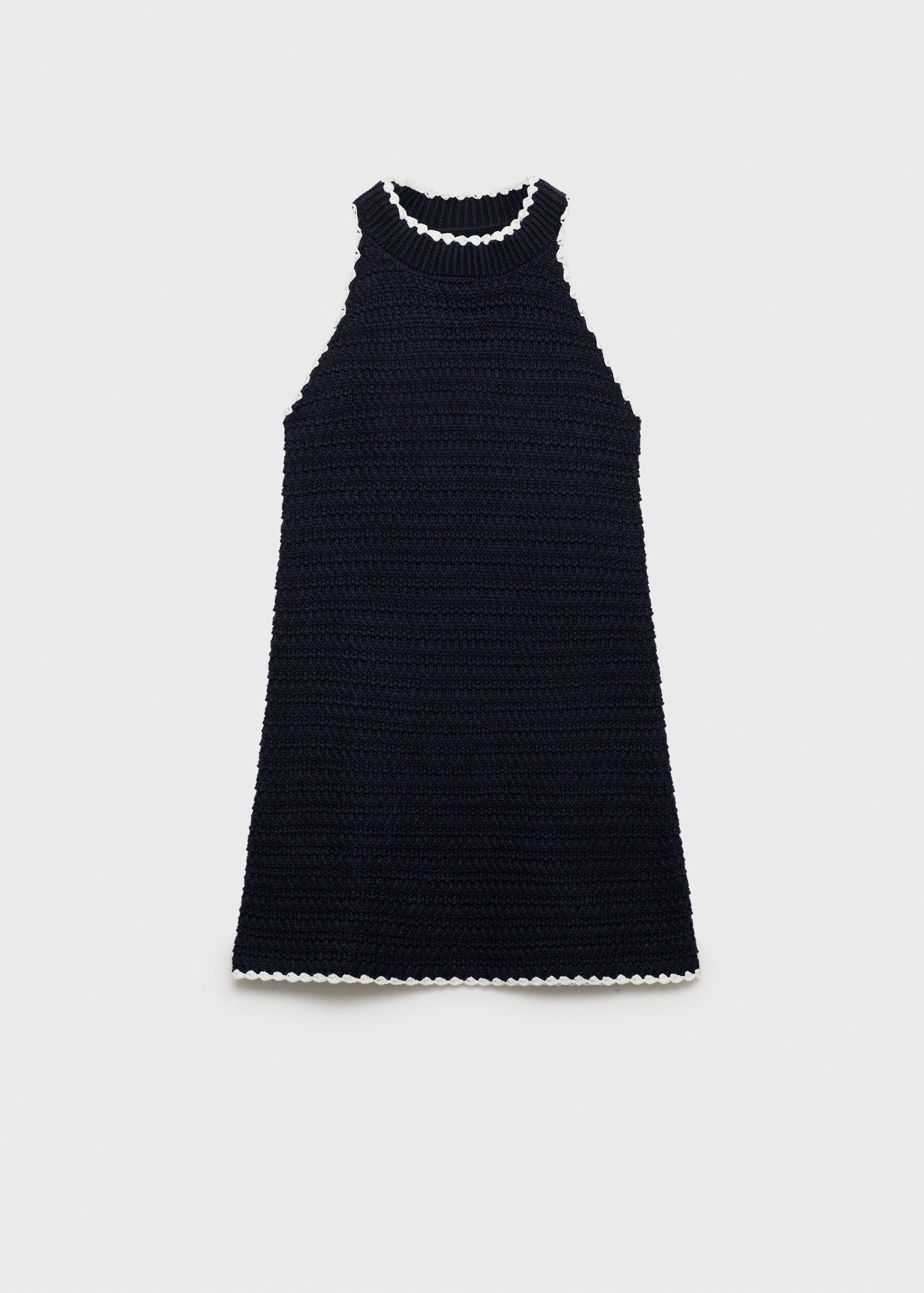 Strickkleid mit Kontrastborten - Artikel ohne Model