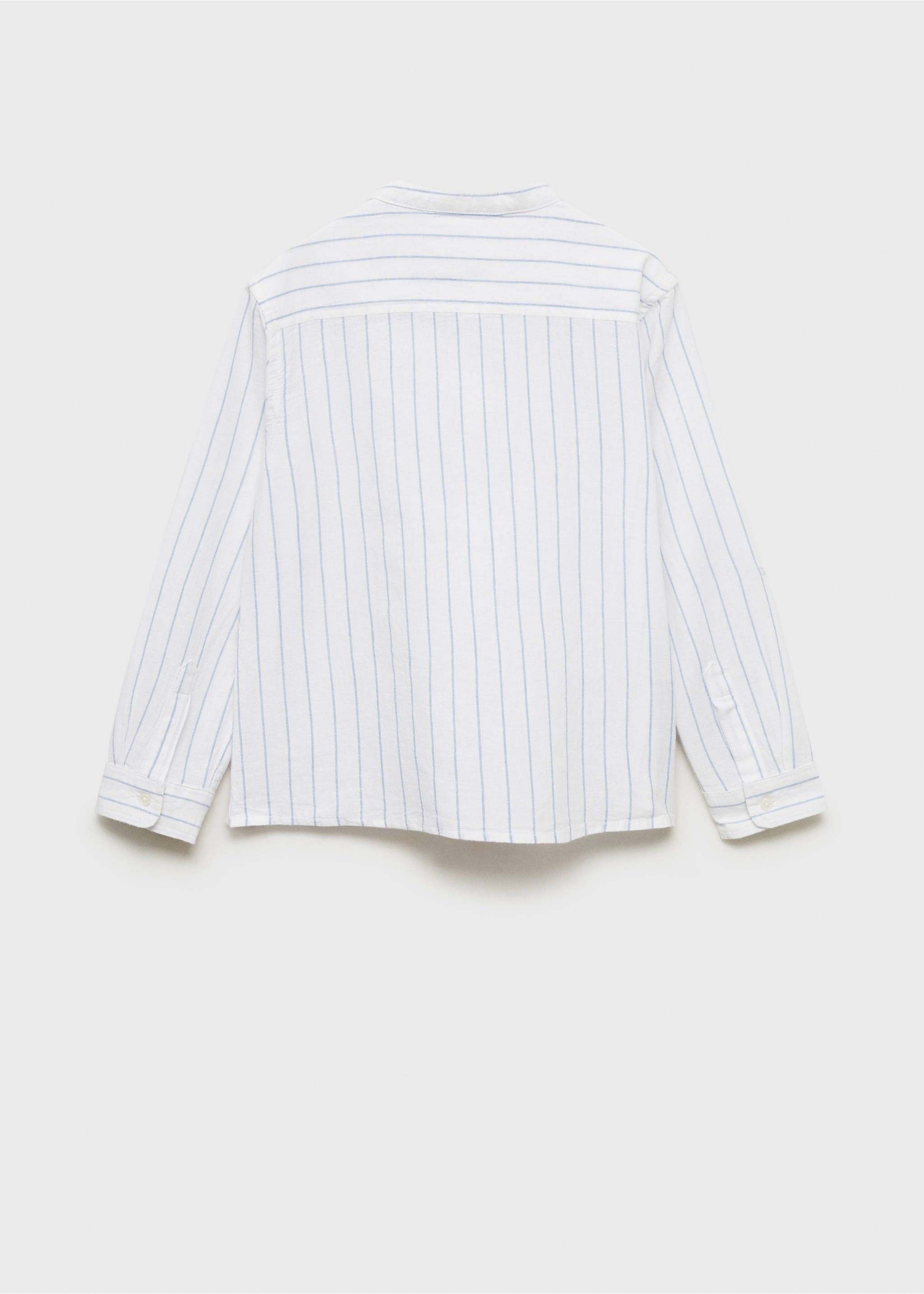 Streifenhemd mit Mao-Kragen - Rückseite des Artikels, Blau. Ref: 87095981-00.