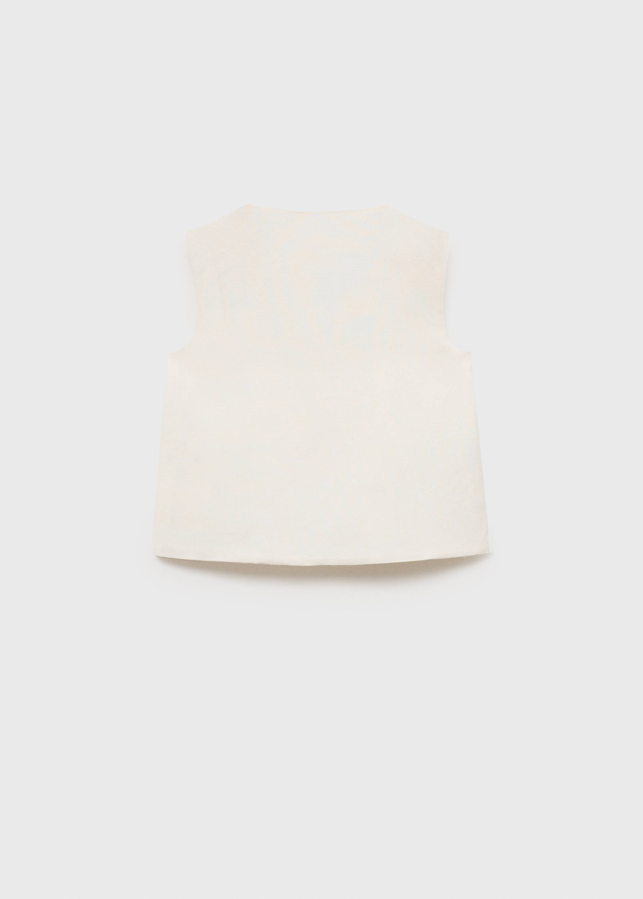 Geknöpfte Leinenweste - Rückseite des Artikels