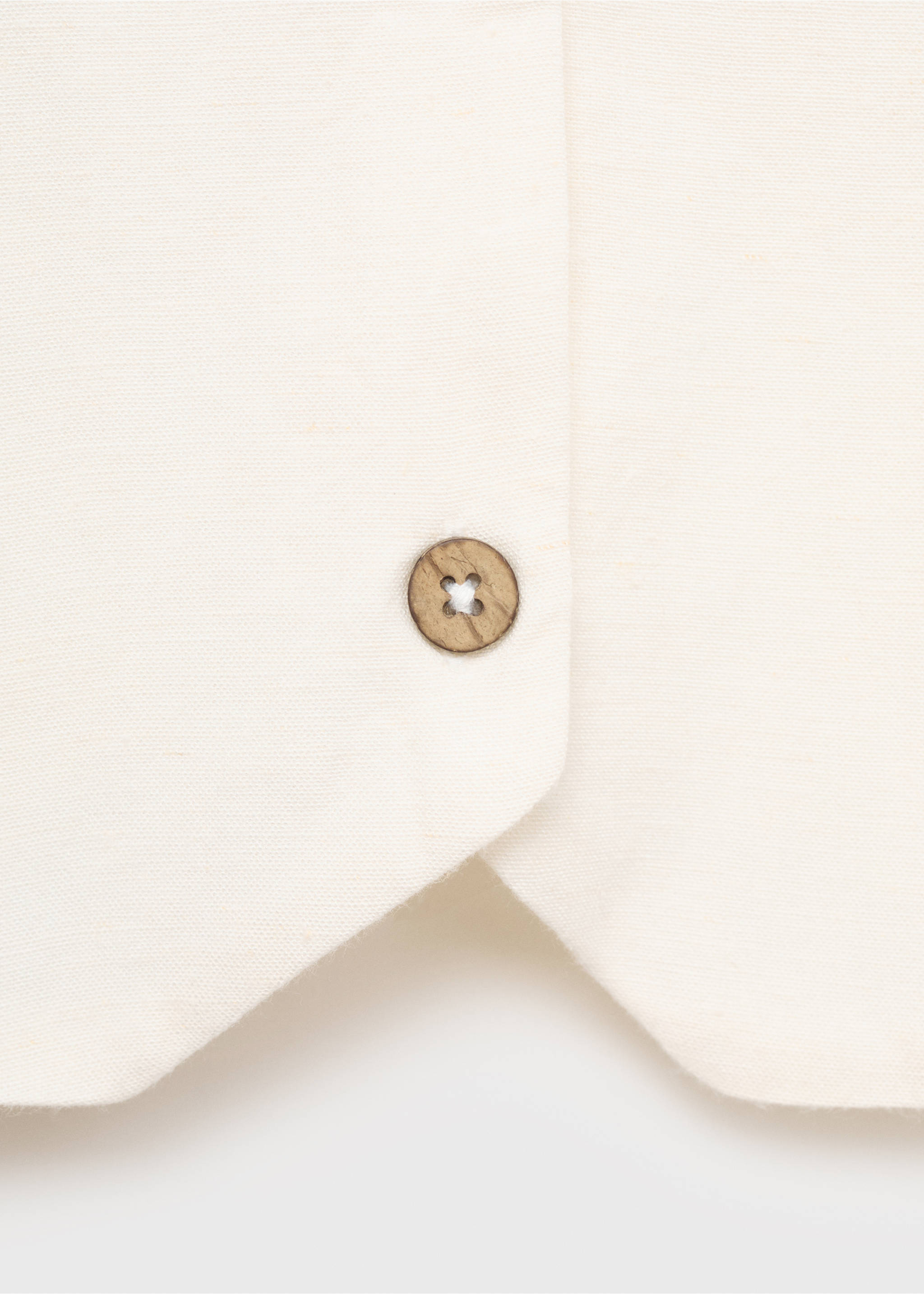 Geknöpfte Leinenweste - Detail des Artikels 0, Weiß. Ref: 87095983-00.