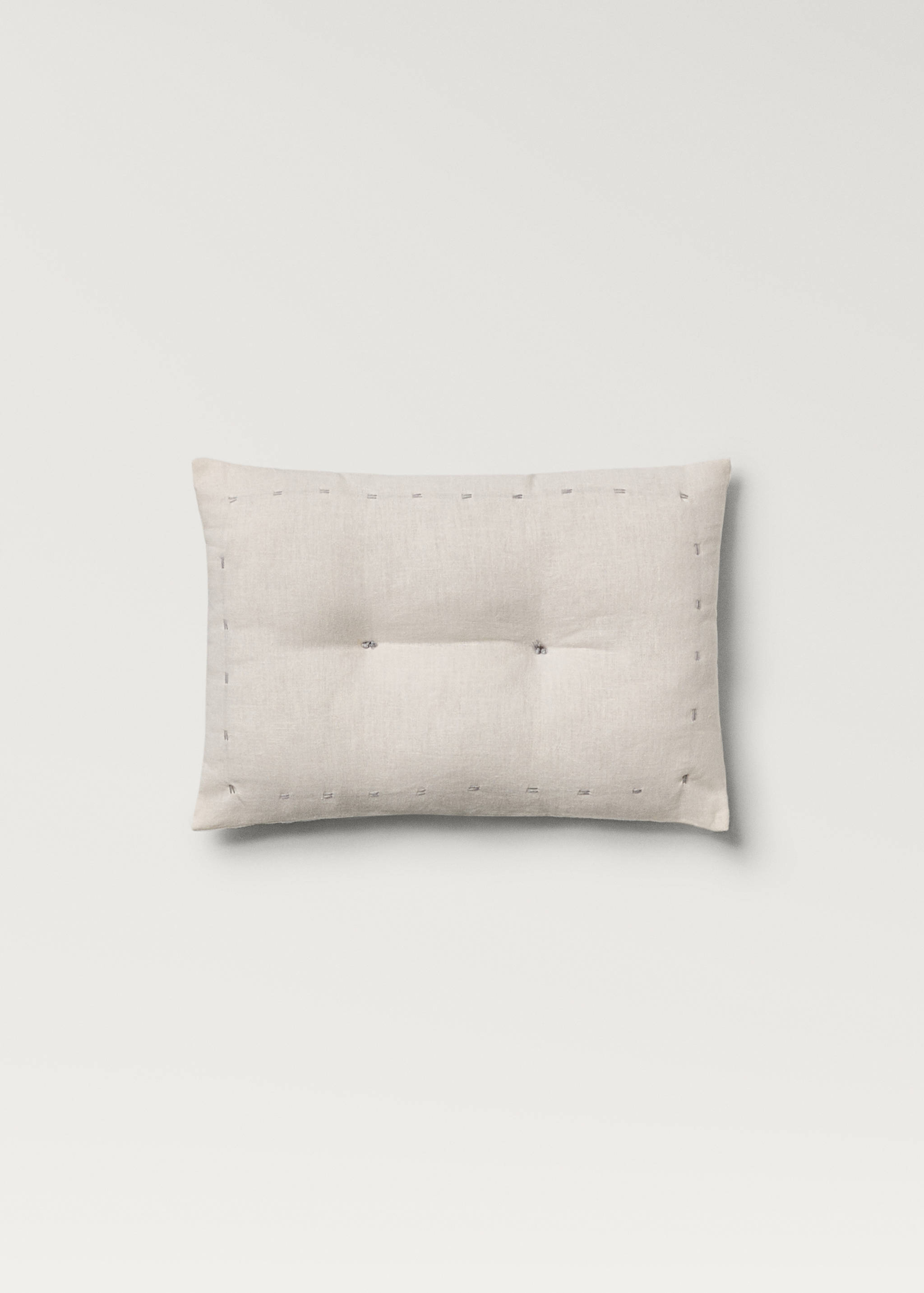Dětský polštář z lněné bavlny s ozdobným prošitím 30x20 cm - Zboží bez modelu