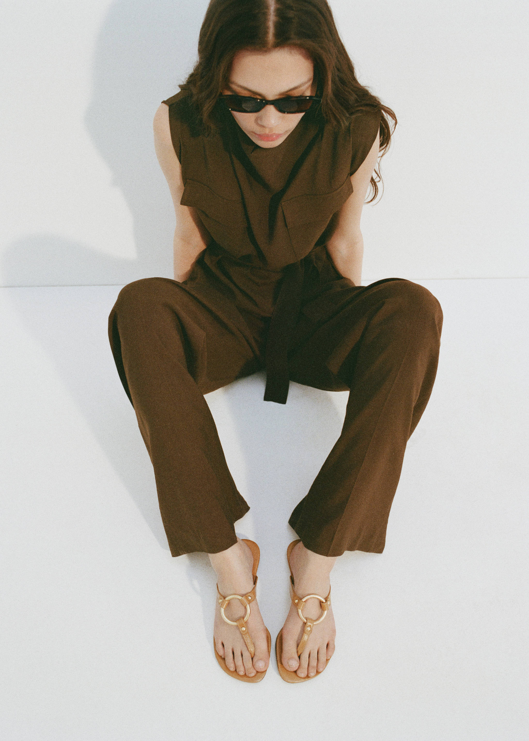 Ledersandale mit Metalldetail - Allgemeine Ansicht