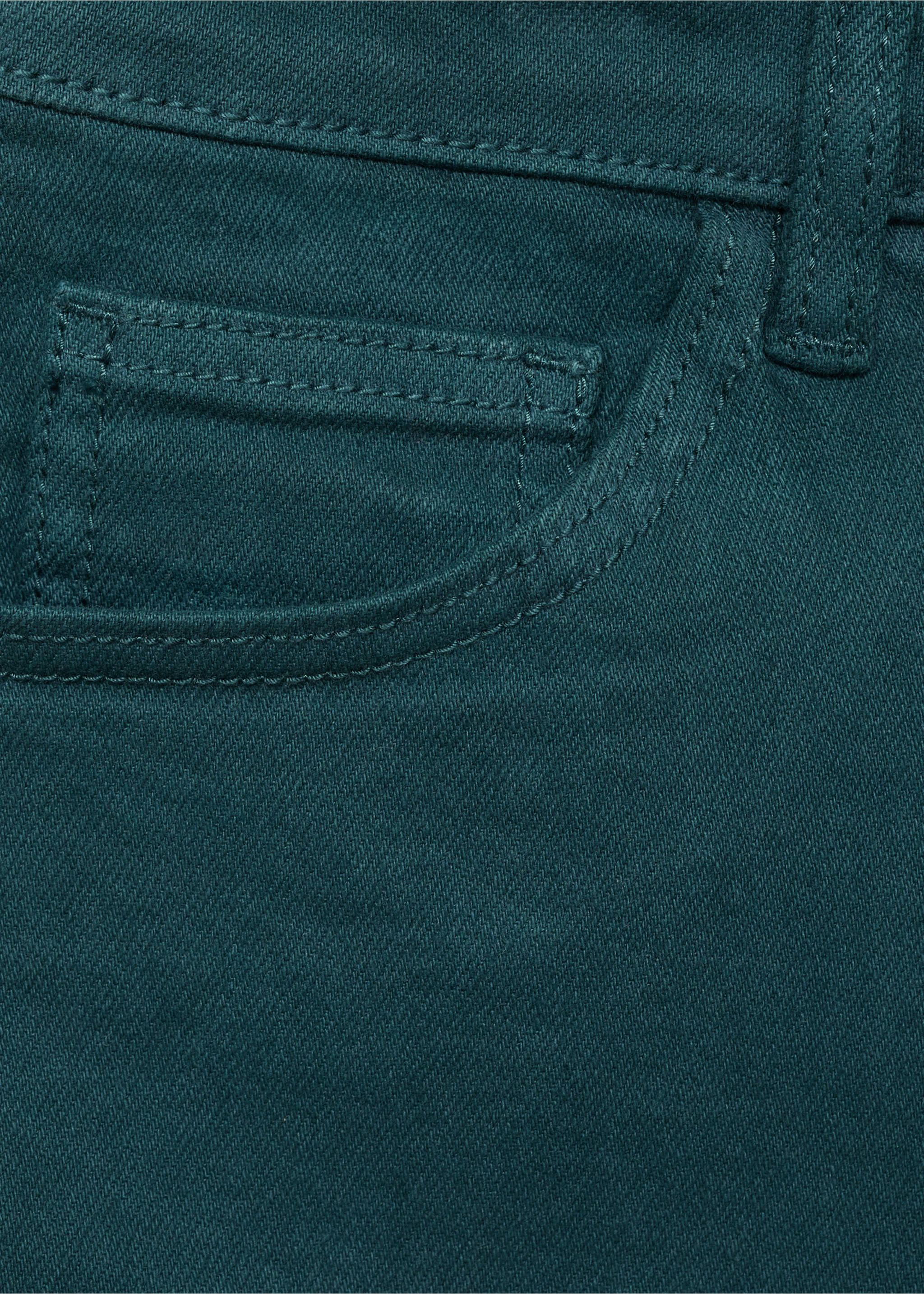 Jeansshorts mit ausgefranstem Saum - Detail des Artikels 0, Petrolblau. Ref: 87096335-00.