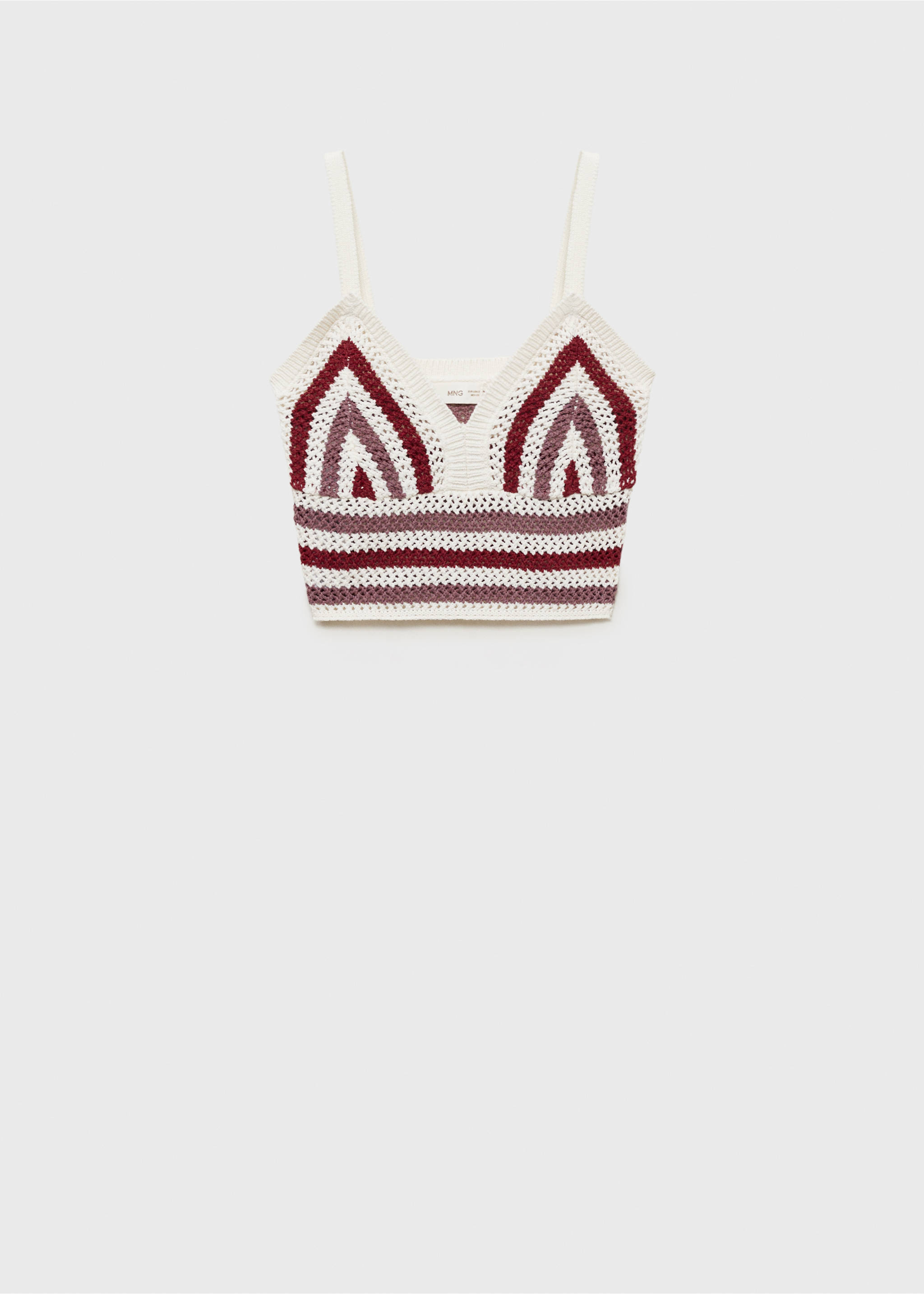 Crochet knitted top - Article without model, Off White. Ref: 87096336-00.