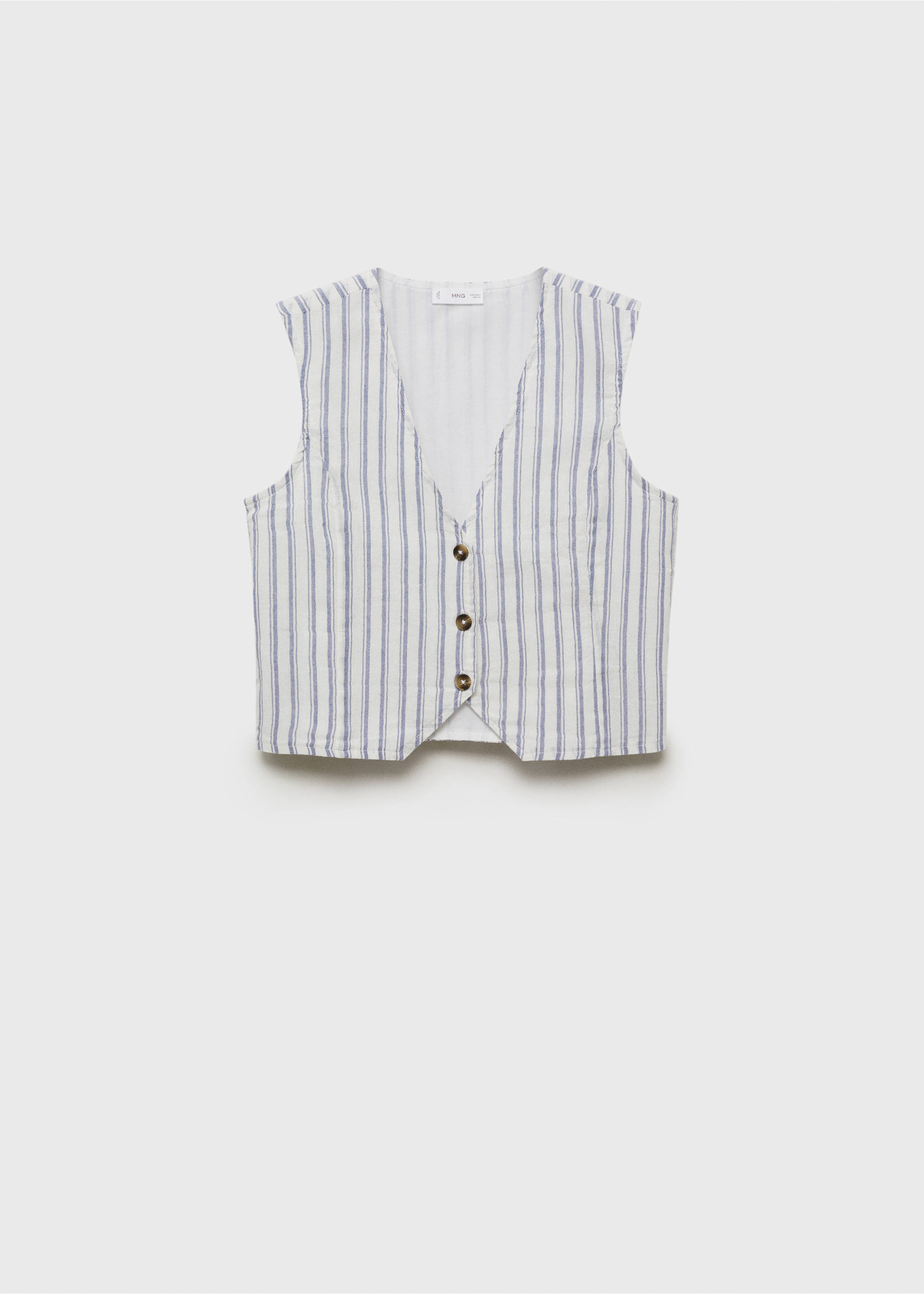 Gilet costume rayures - Article sans modèle, Blanc cassé. Ref: 87096337-00.