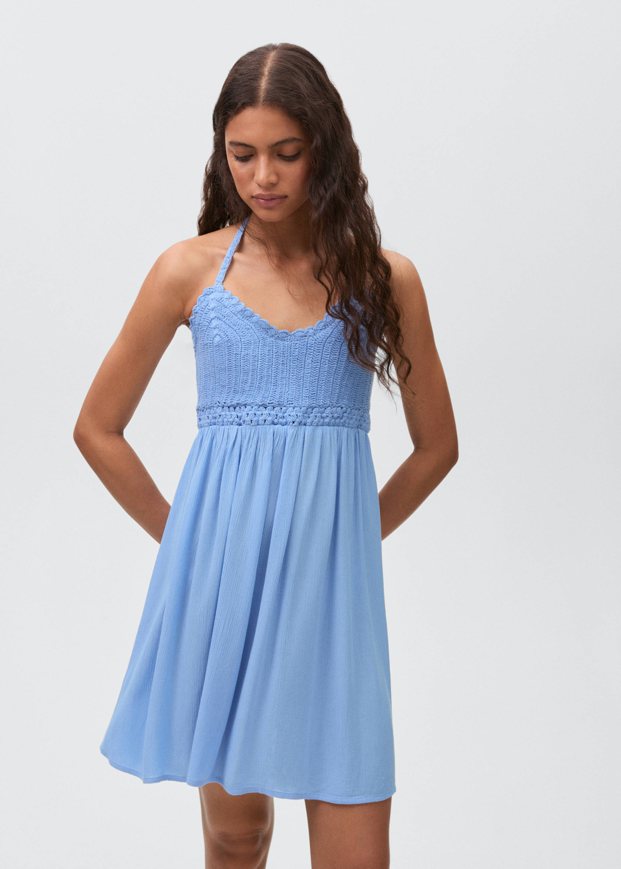 Crochet short dress - Teen Girl | MANGO OUTLET USA