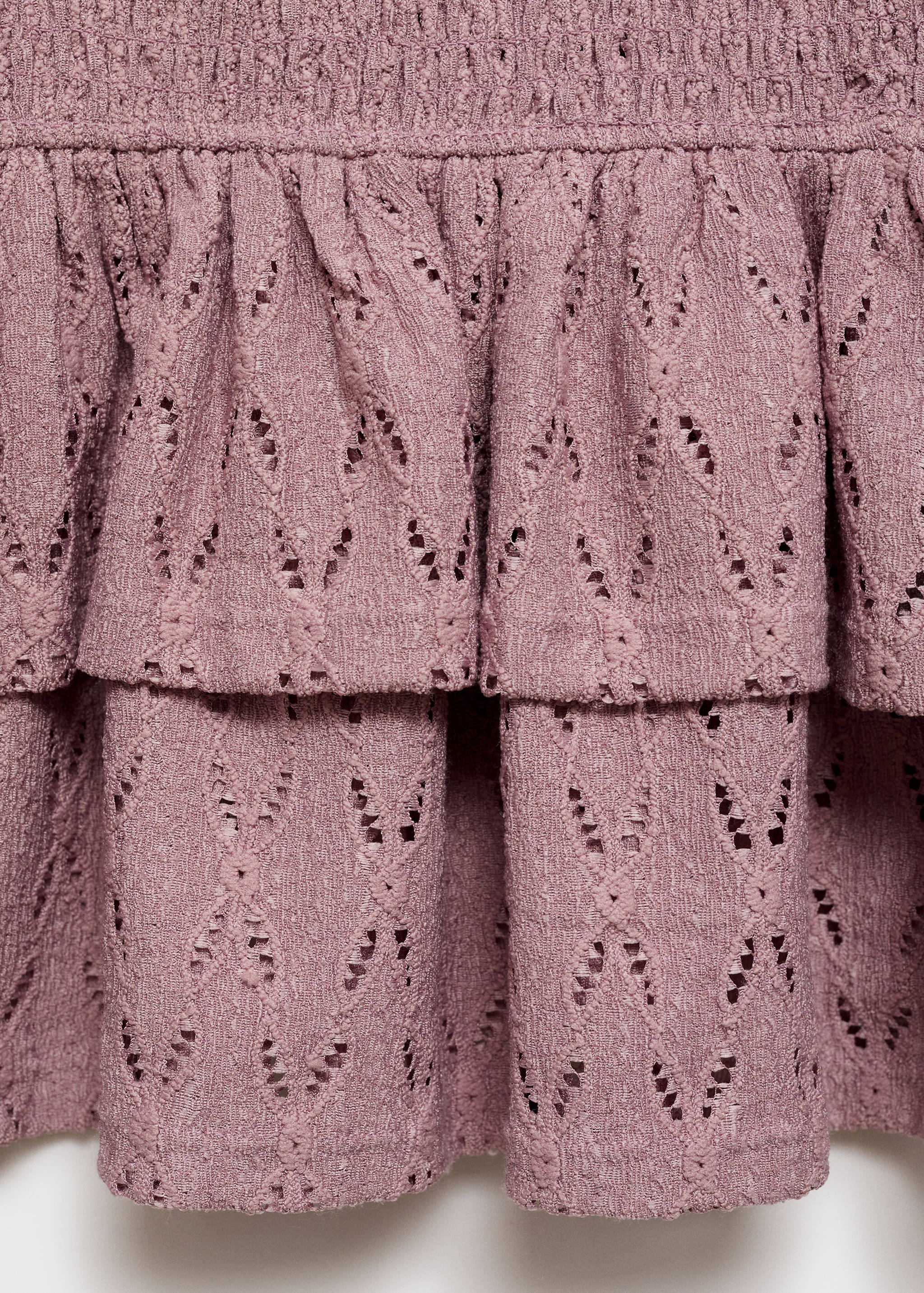 Vestido corto fruncido bajo volantes - Detalle del artículo 0