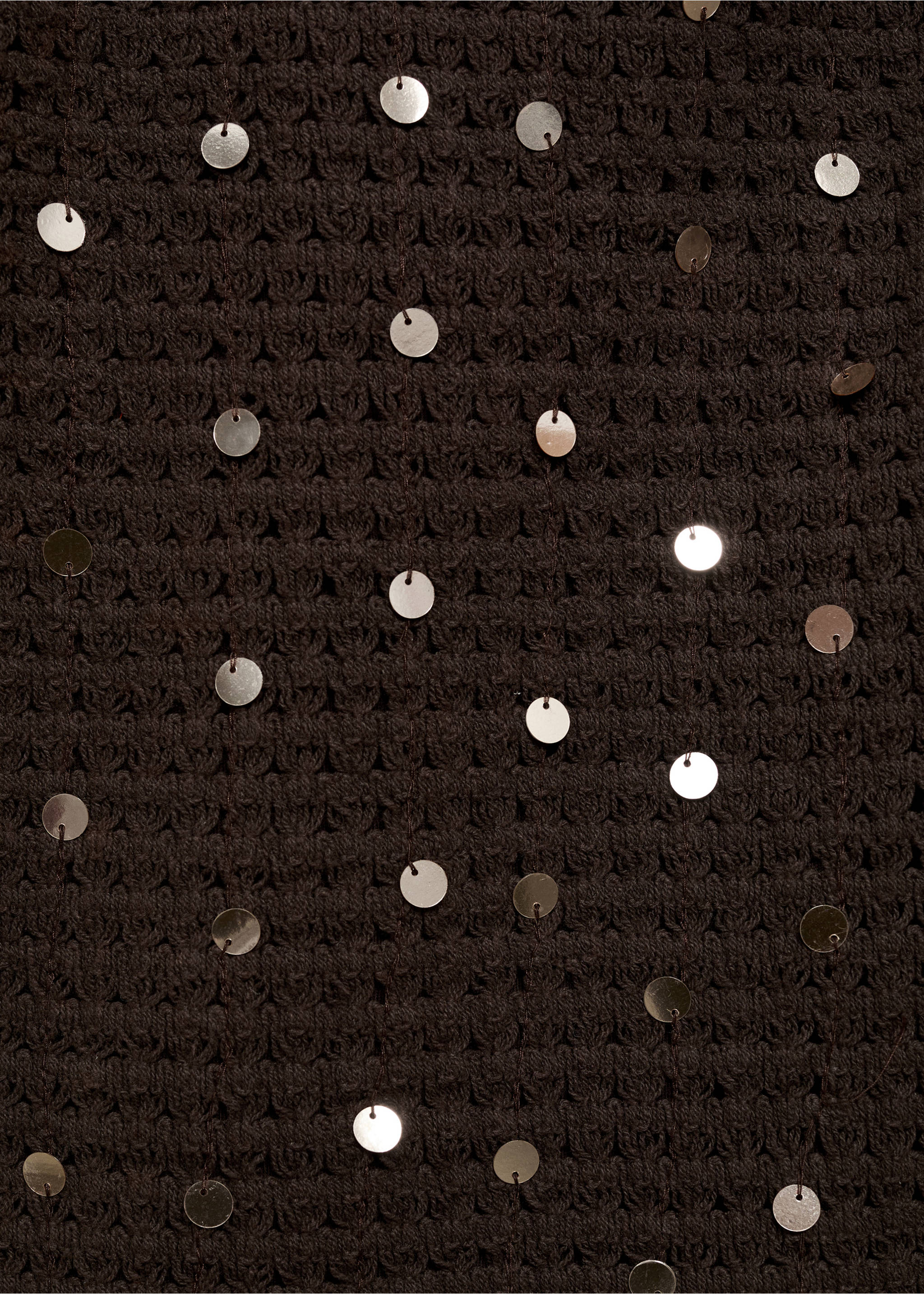 Vestido crochet lentejuelas - Detalle del artículo 0, Marrón. Ref: 87096340-00.