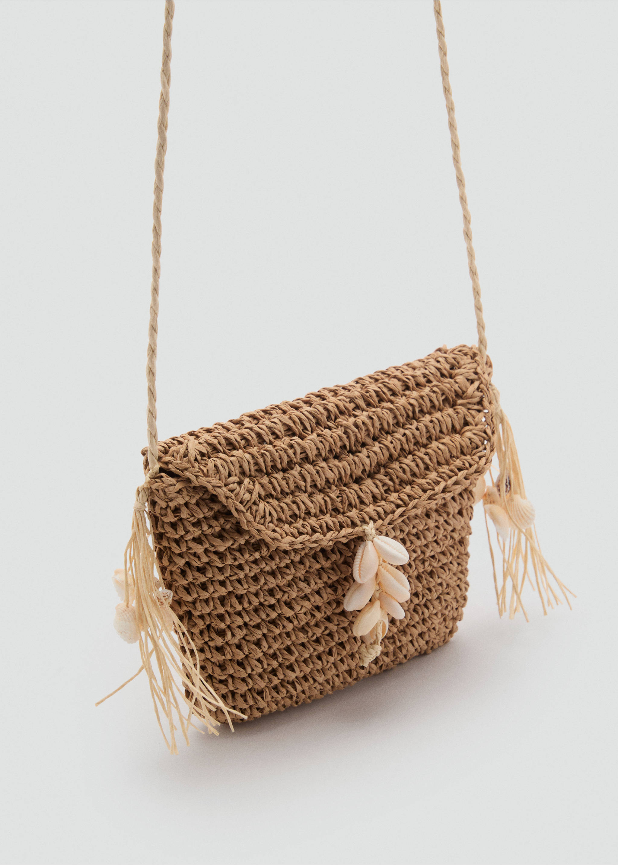 Mini sac paille - Plan moyen, Marron moyen. Ref: 87096341-00.