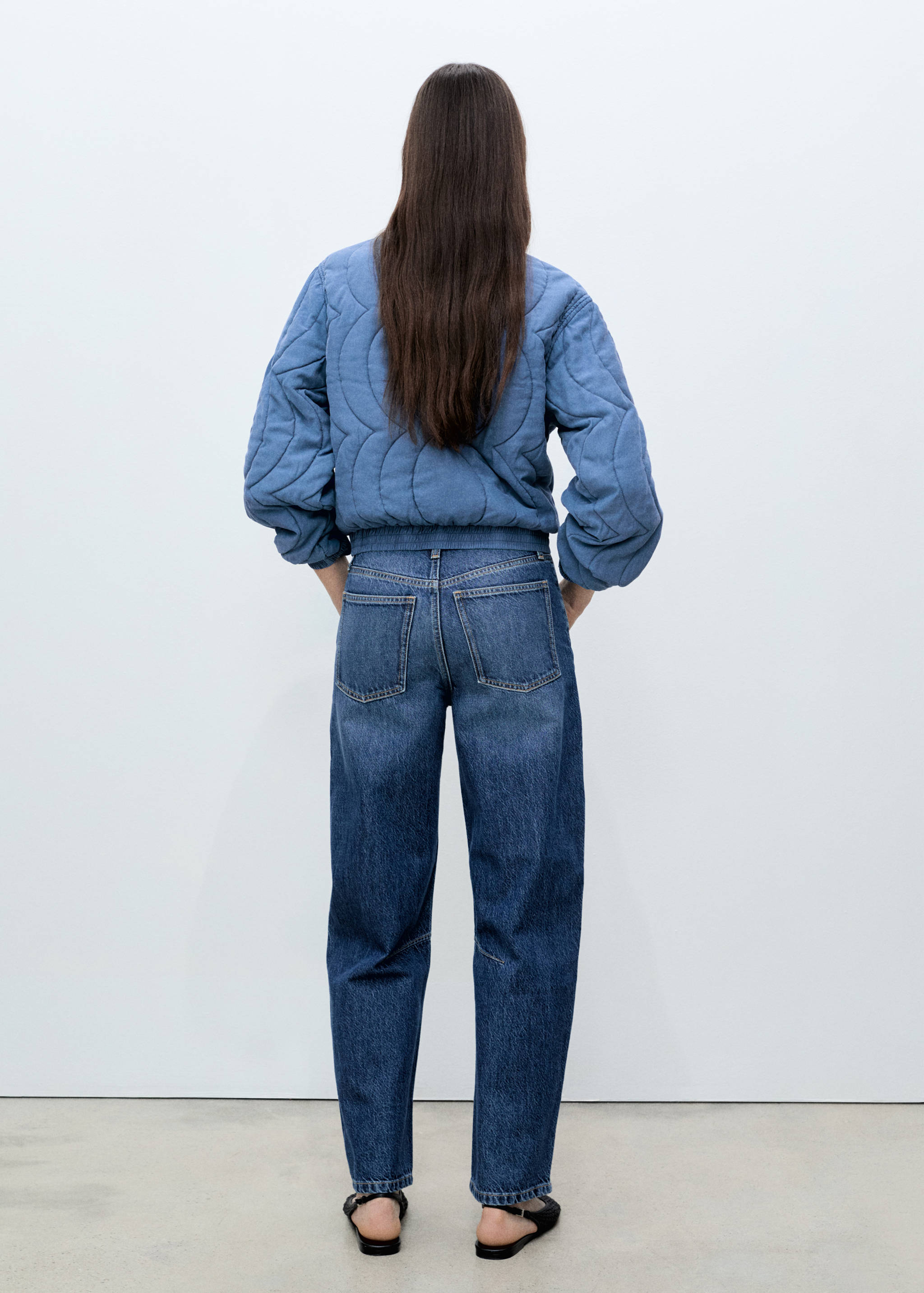 Floral-embroidered padded jacket - Reverse of the article