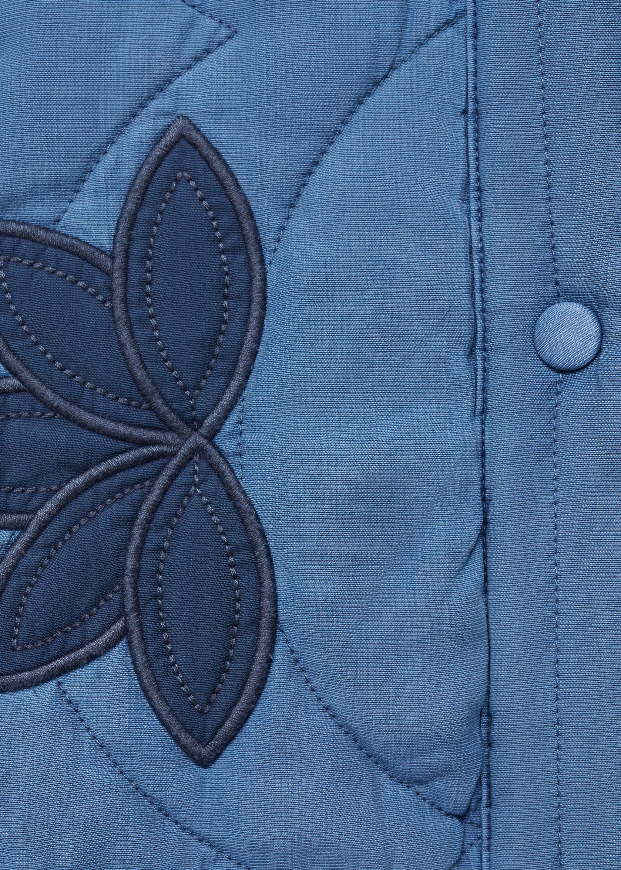 Floral-embroidered padded jacket - Details of the article 0