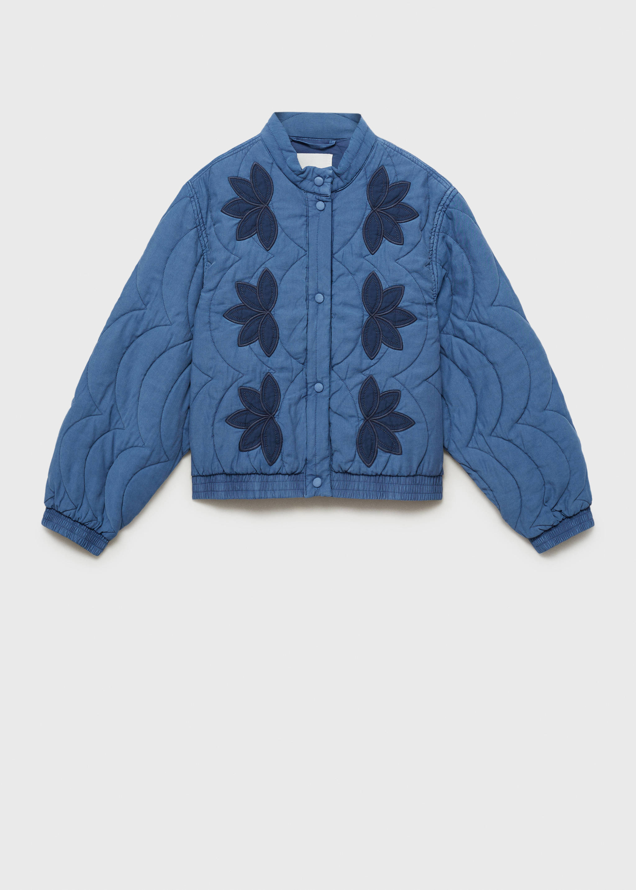 Floral-embroidered padded jacket - Article without model