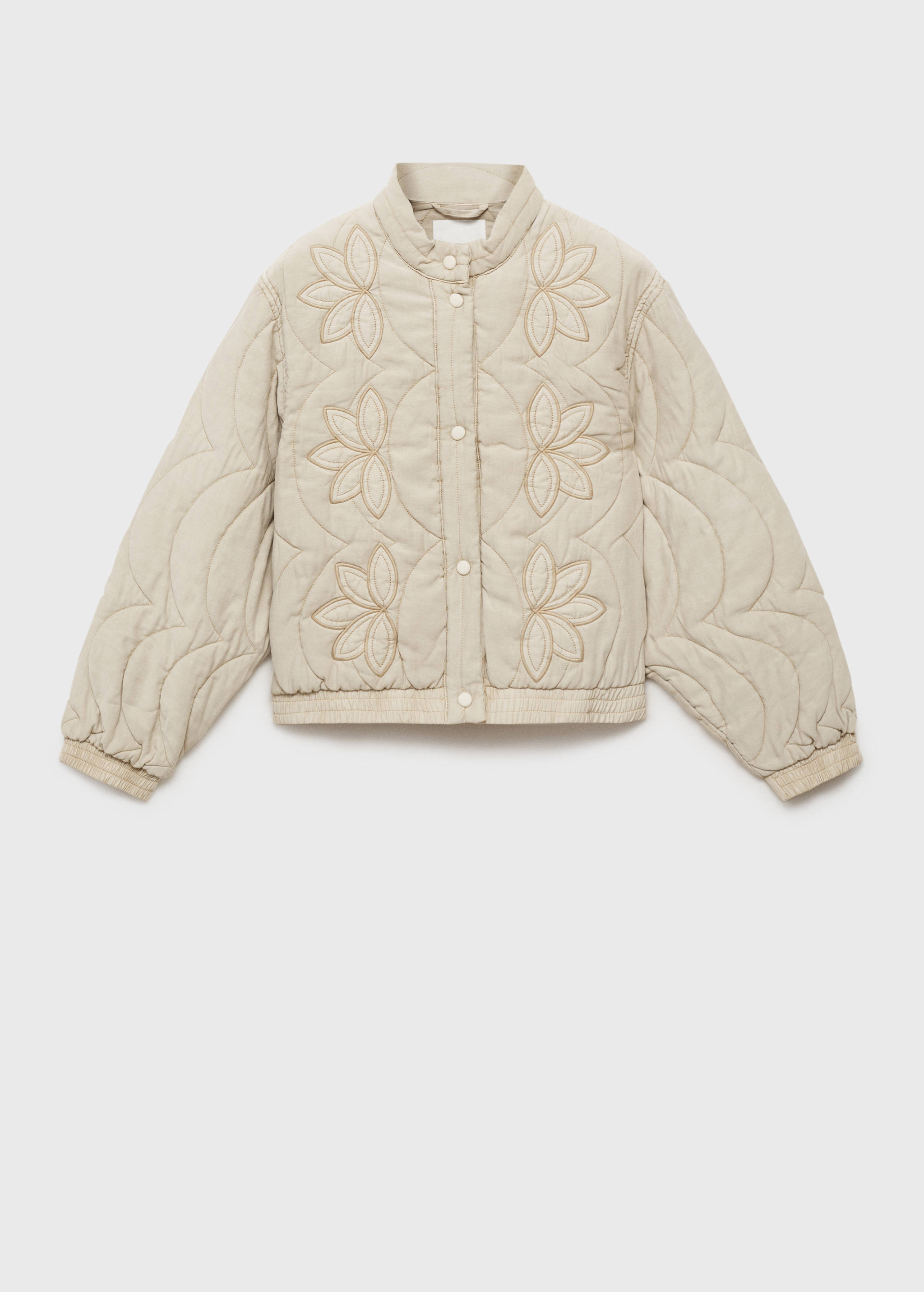 Floral-embroidered padded jacket - Article without model