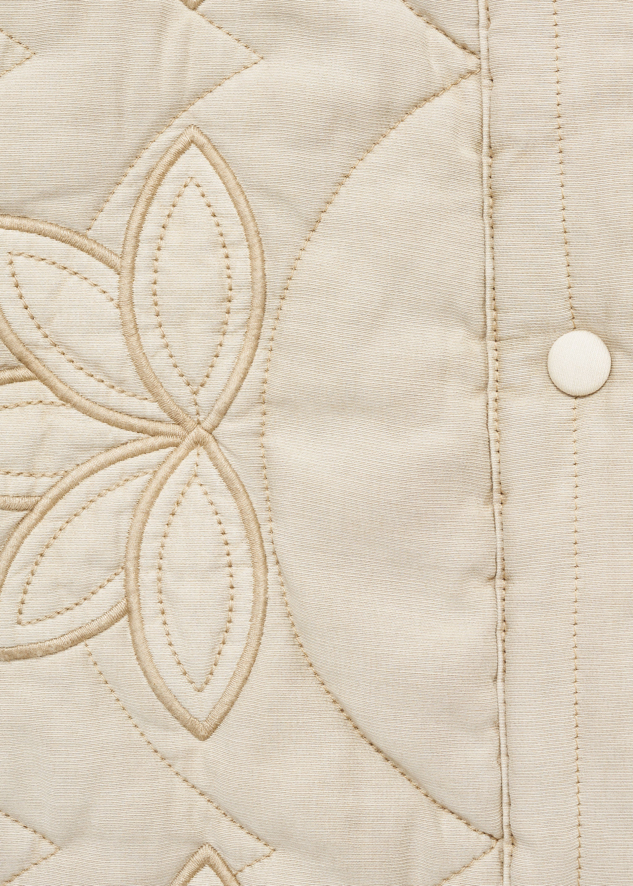 Floral-embroidered padded jacket - Details of the article 0