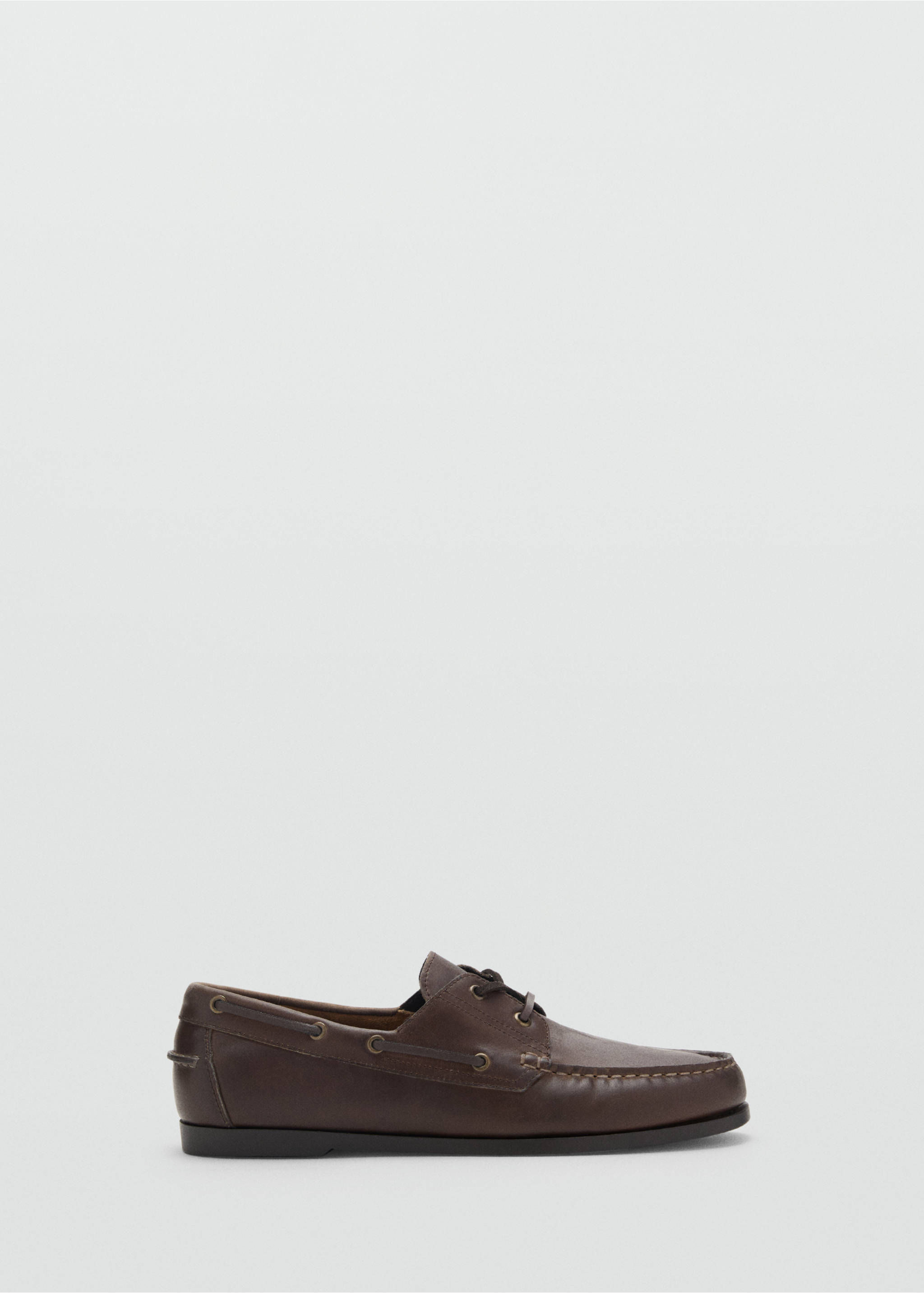 Leather nautical shoes - Article without model, Brown. Ref: 87096343-00.