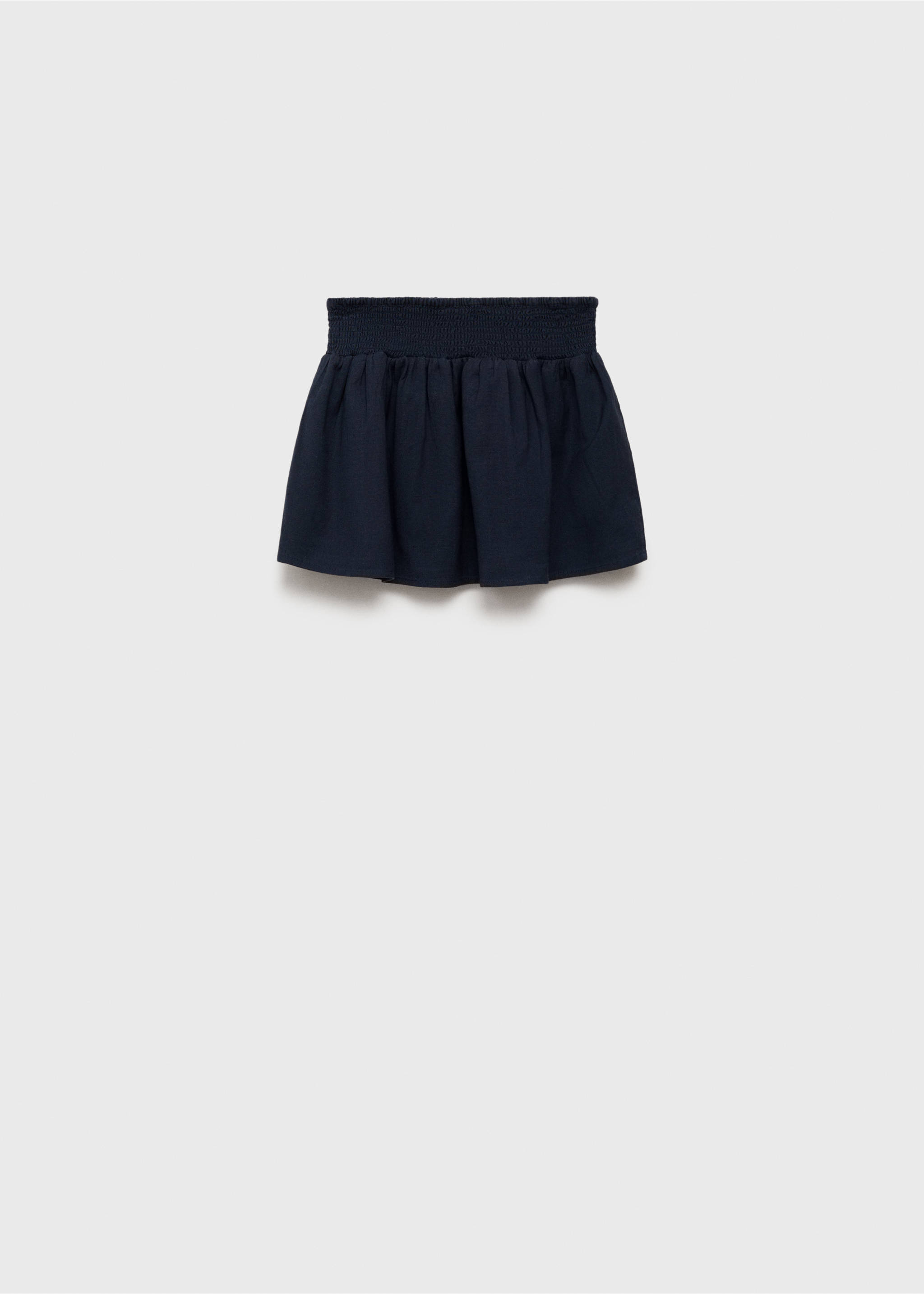 Cotton-linen skirt - Article without model, Dark Navy. Ref: 87096348-00.