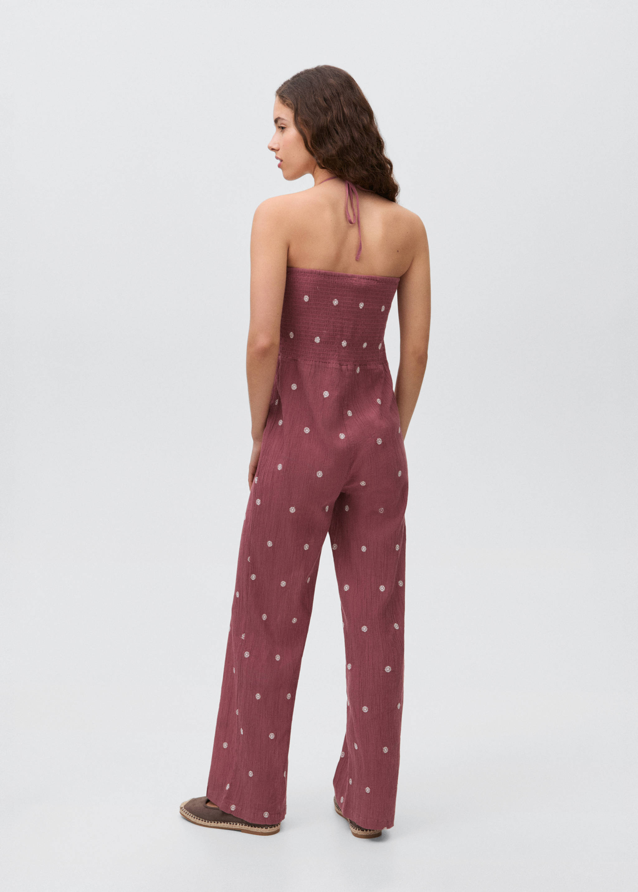 Lange geborduurde jumpsuit - Achterkant van het artikel