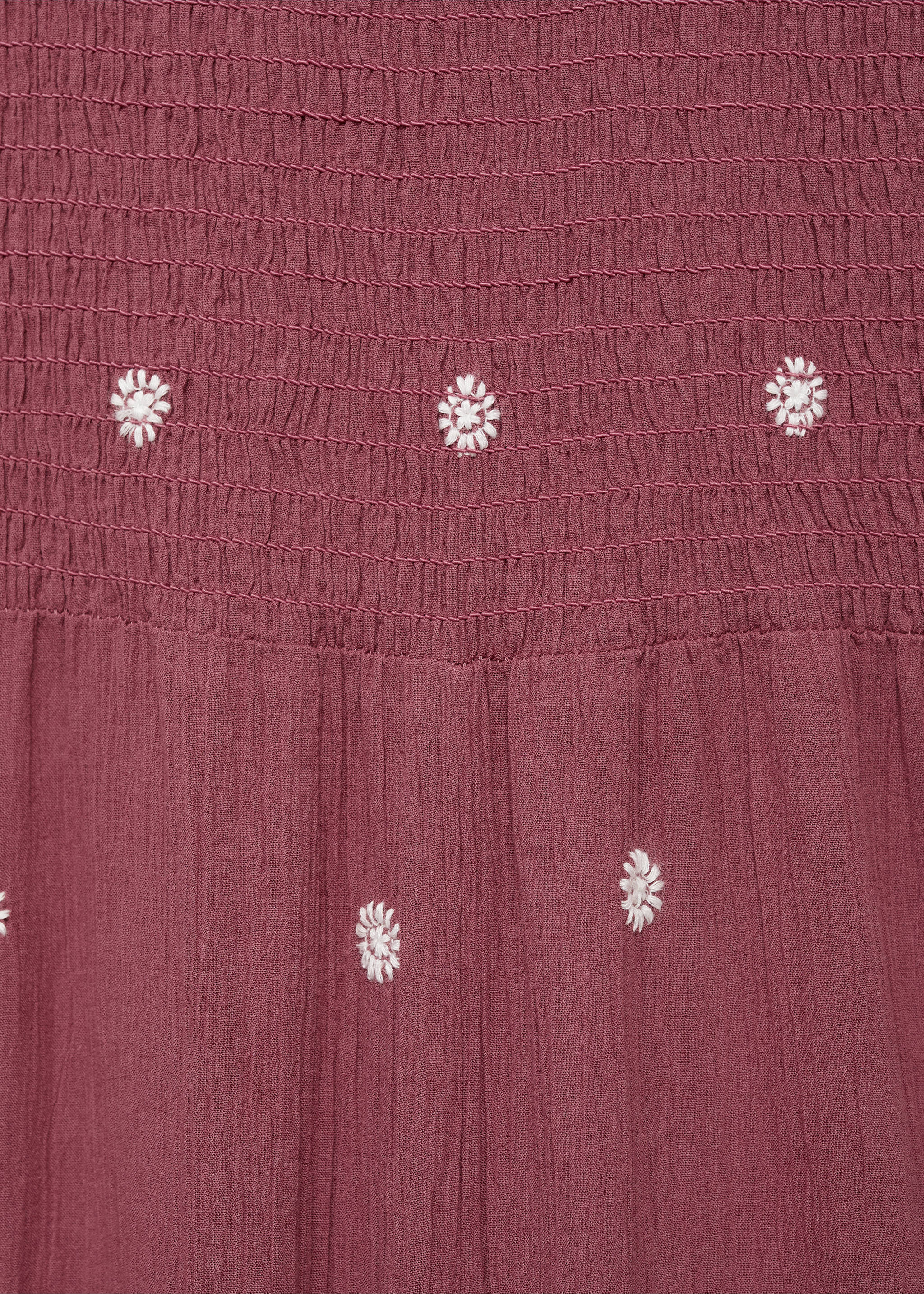 Lange geborduurde jumpsuit - Detail van het artikel 8, Donkerrood. Ref: 87096355-00.