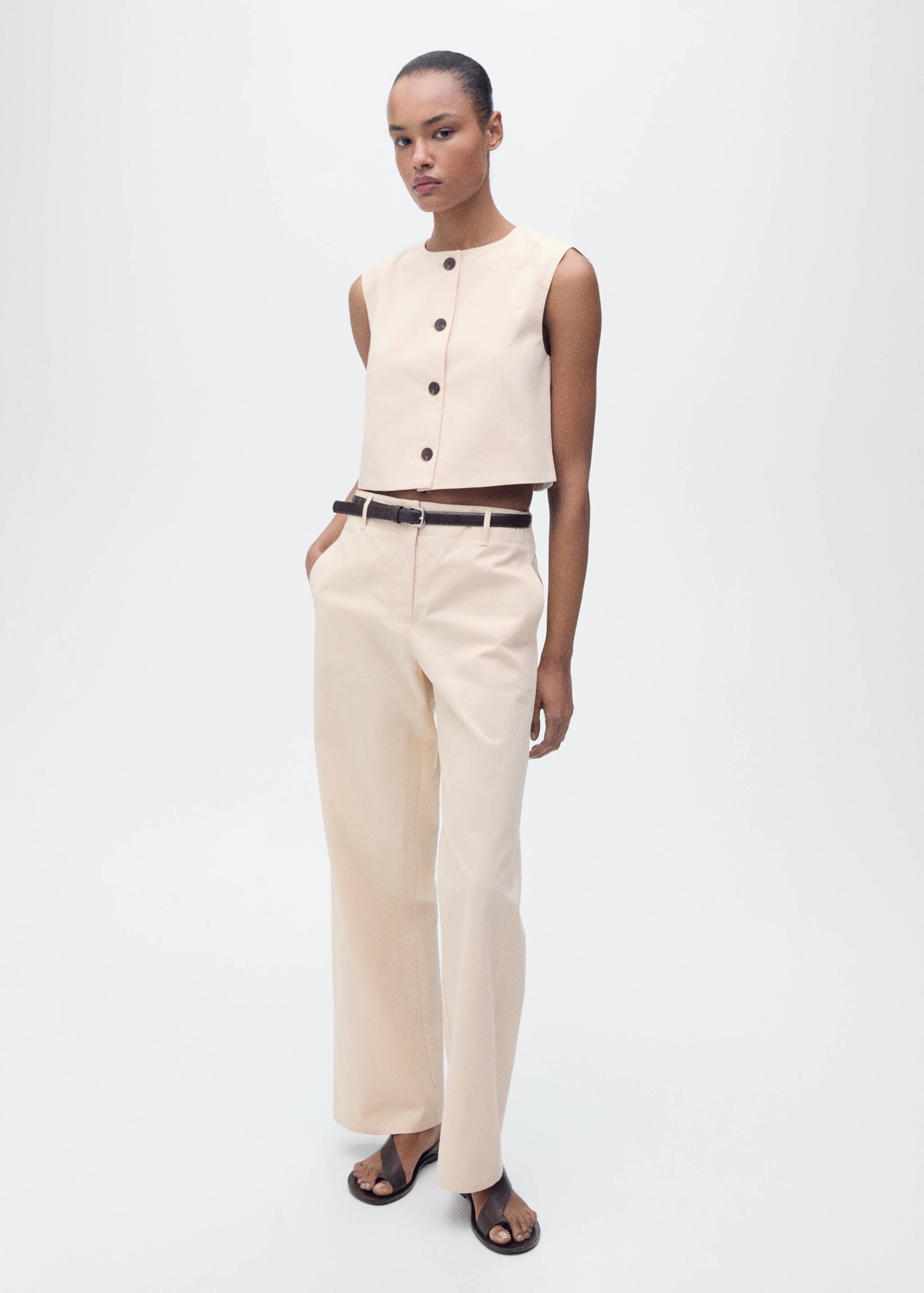 Top Crop Baumwolle Knöpfe - Allgemeine Ansicht