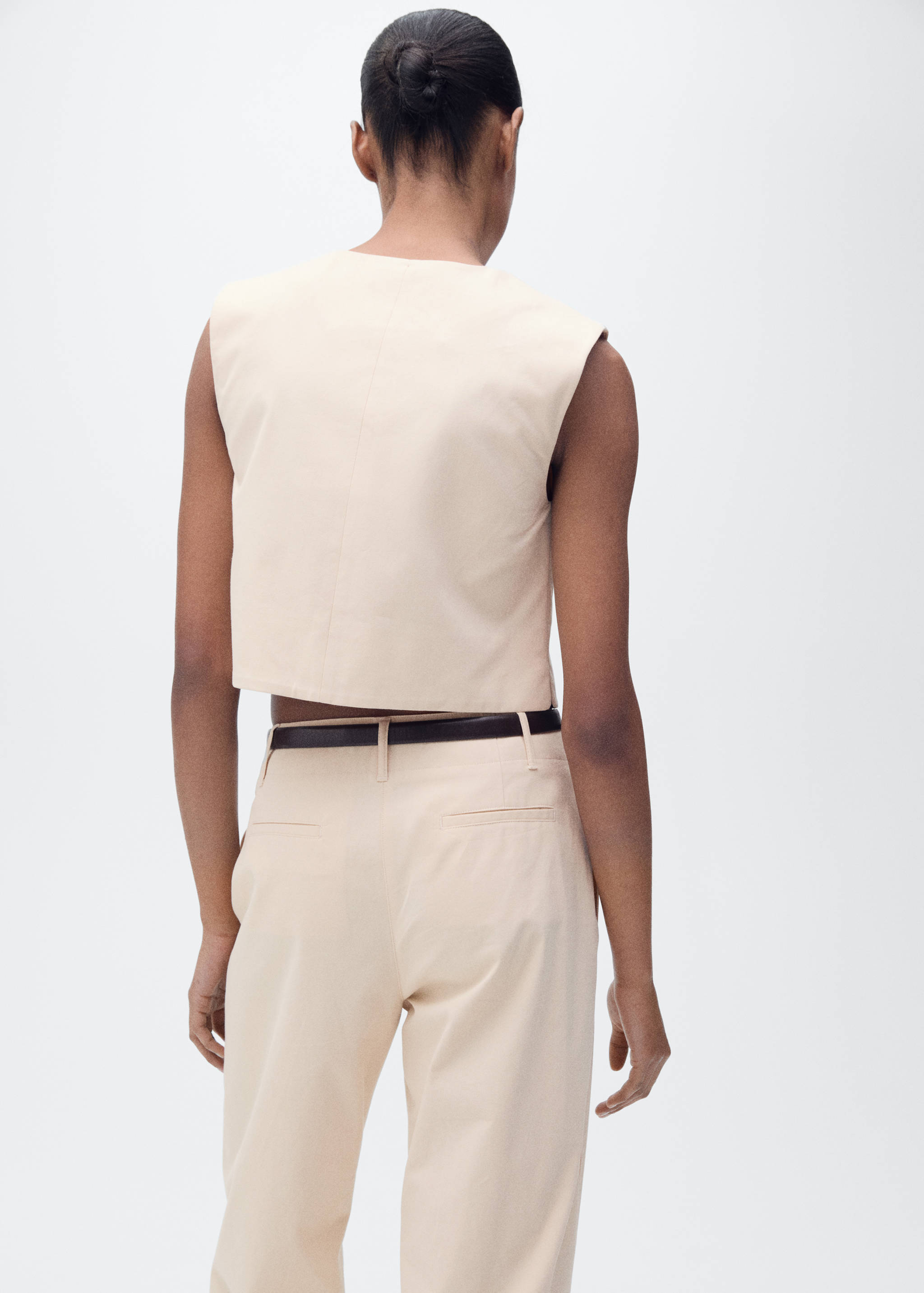 Top Crop Baumwolle Knöpfe - Rückseite des Artikels