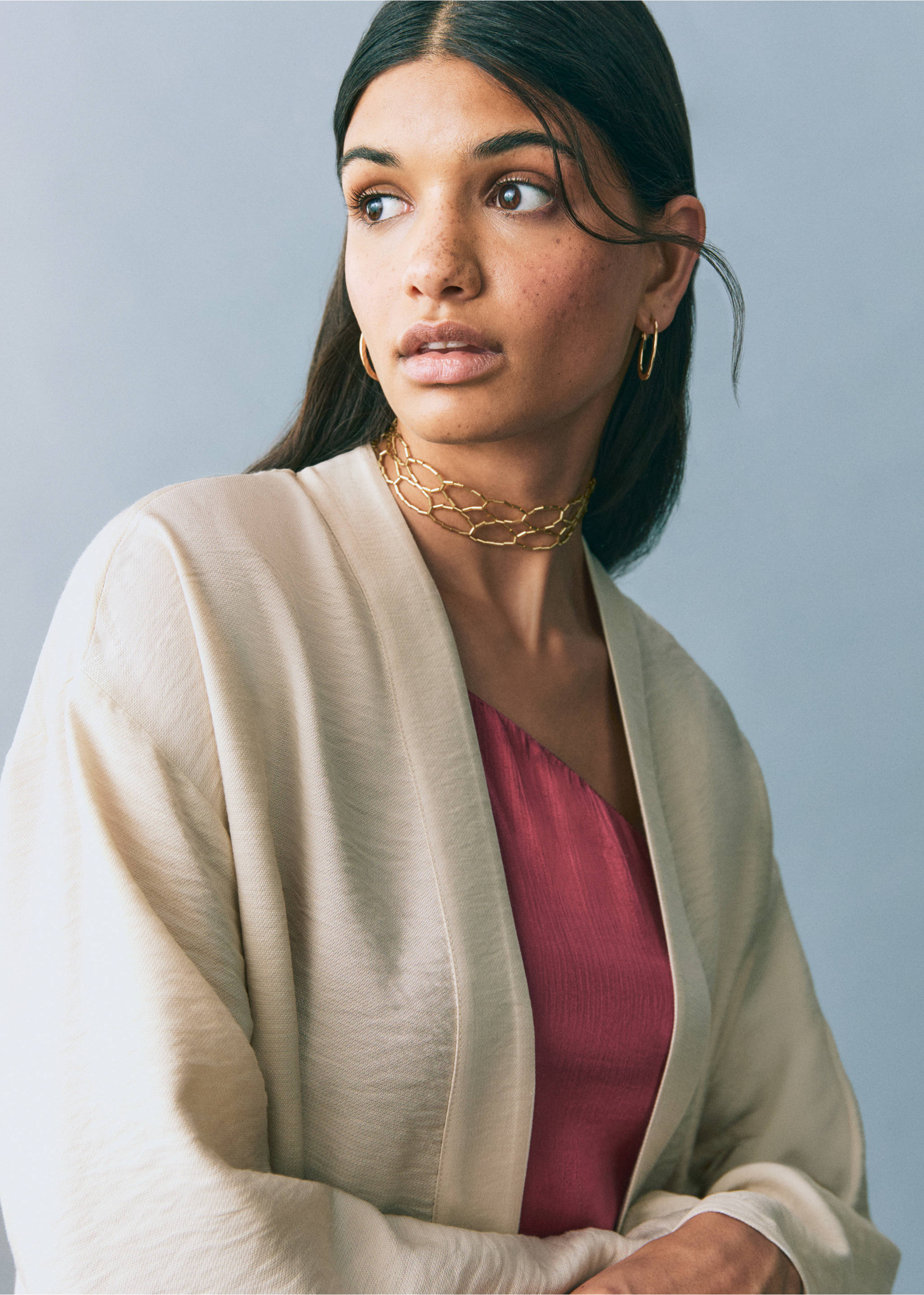 Chaqueta estilo kimono - Detalle del artículo 1, Gris claro/pastel. Ref: 87096361-00.