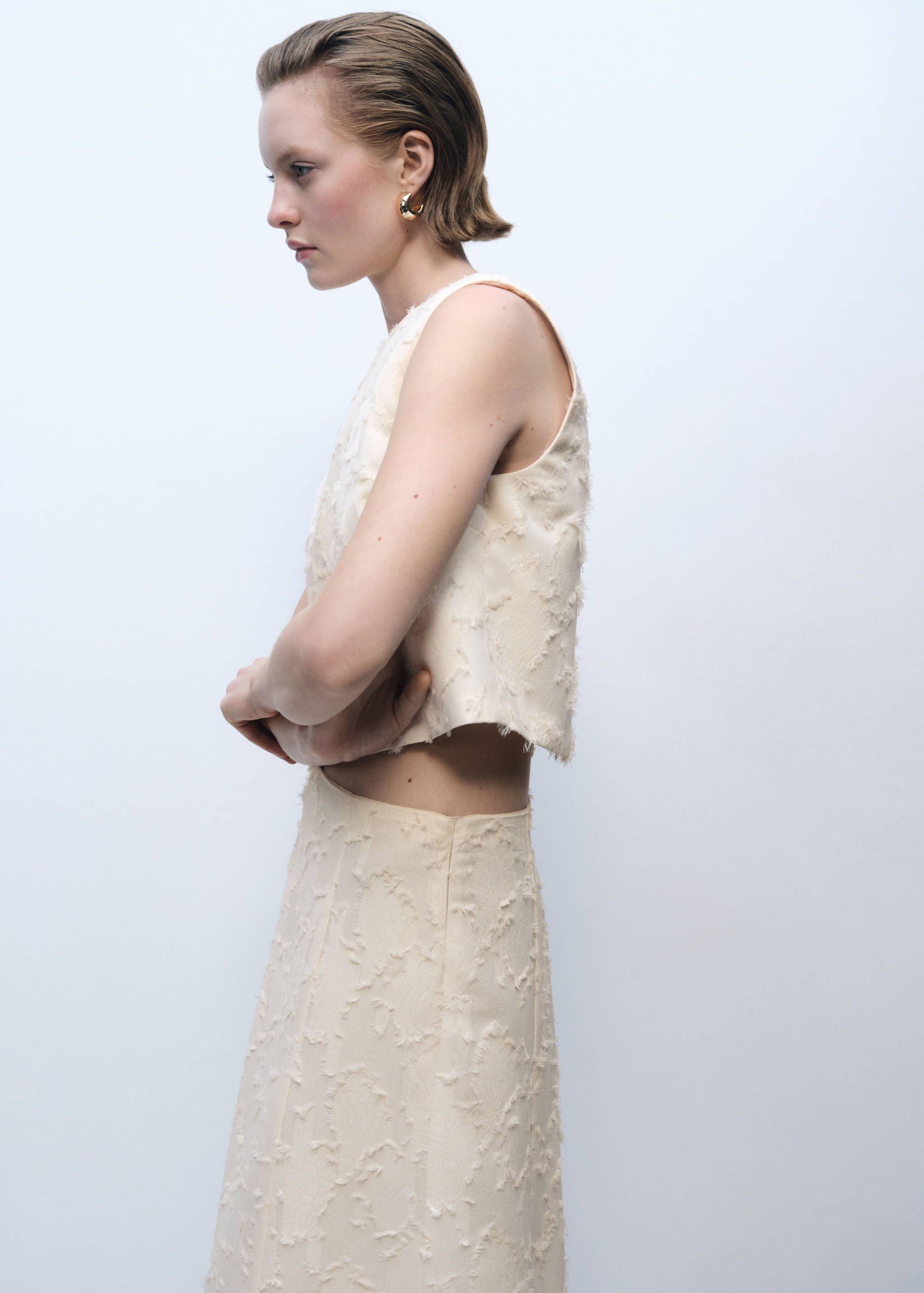 Jupe évasée à texture - Détail de l'article 1